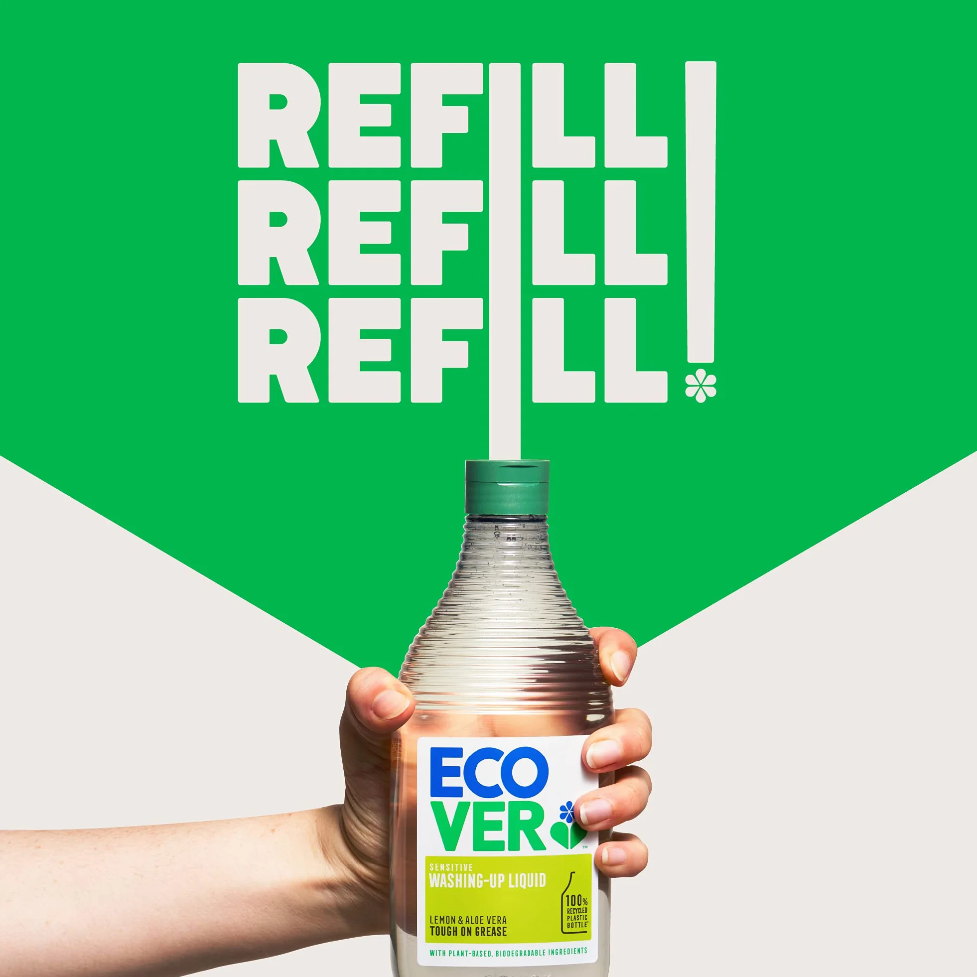Ecover Płyn do mycia naczyń 950 ml, wytrzymały na tłuszcz i brud, zapach rumianku i klementyny