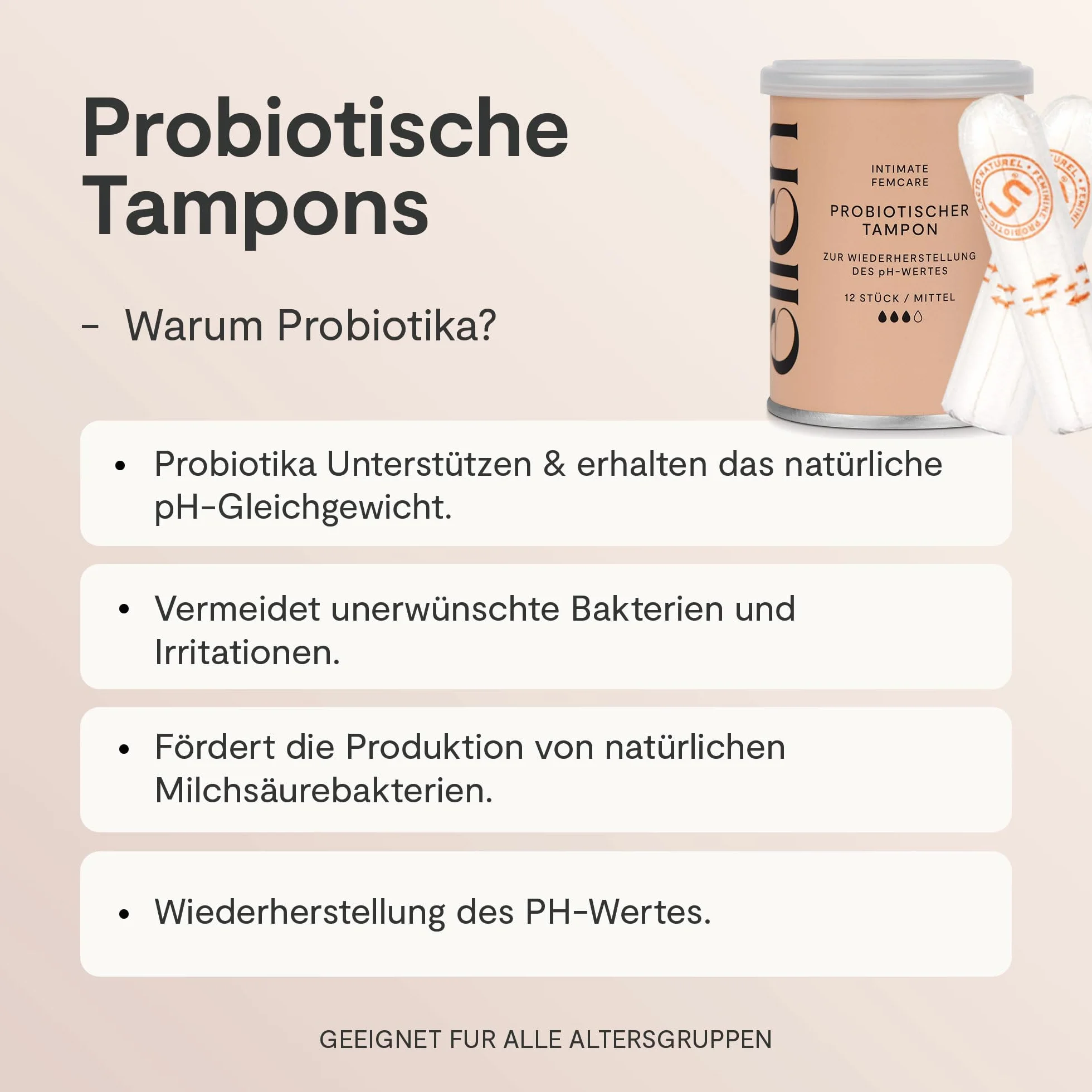 ellen tampony probiotyczne 14 sztuk delikatna pielęgnacja dla zdrowia pochwy