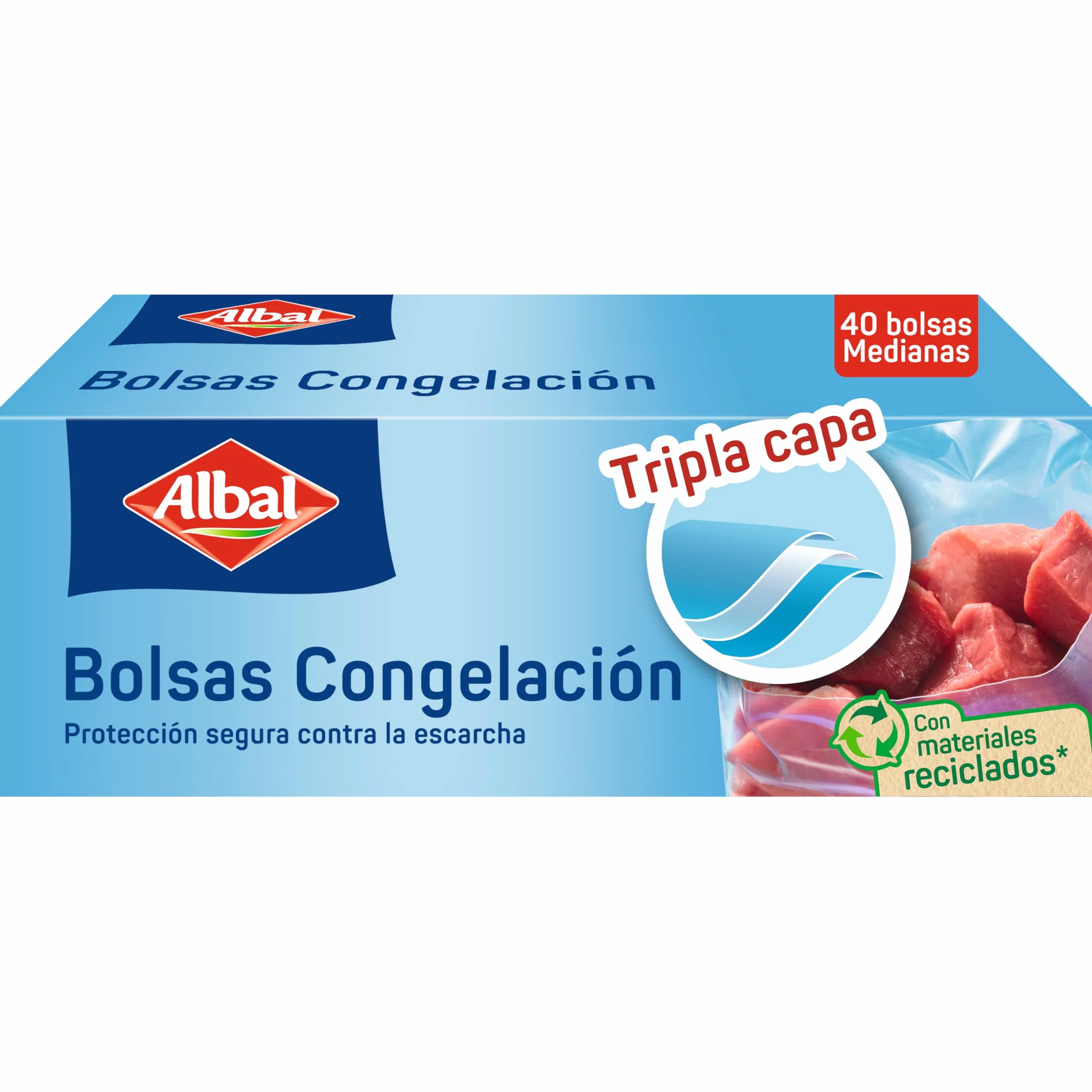 Albal 6744724 Worki do Zamrażania, Przezroczysty, 3 L, 40 szt.