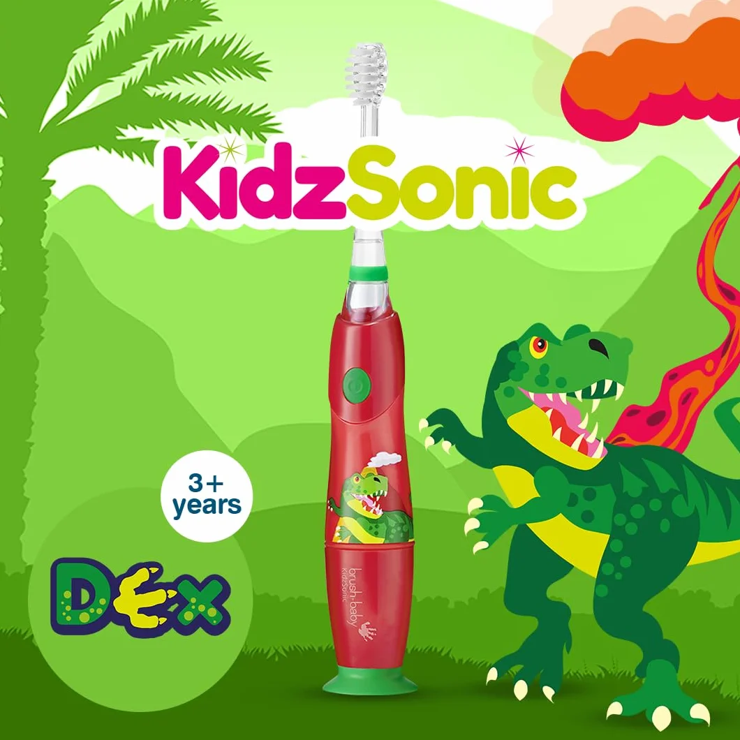 Brush-Baby KidzSonic elektryczna szczoteczka do zębów dla dzieci 3+ DeepClean z 2 zapasowymi głowicami
