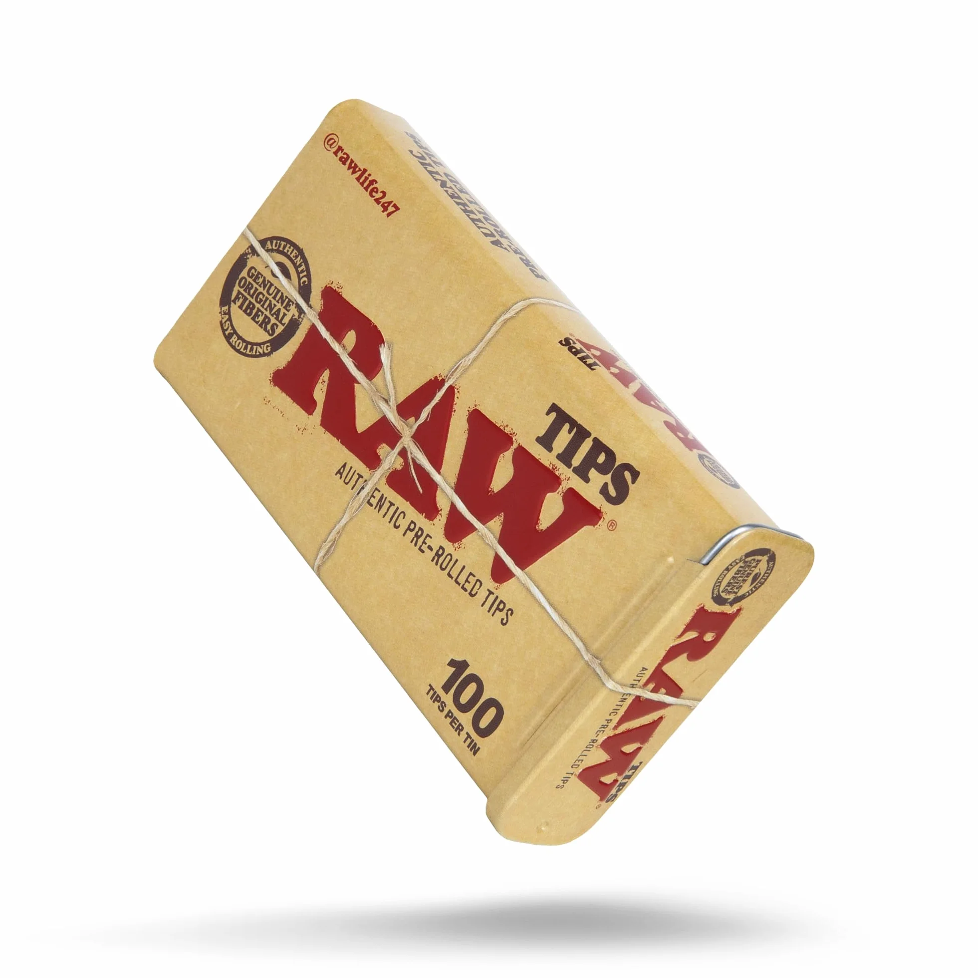RAW Pre-Rolled Tips Metal Tin 100 sztuk
