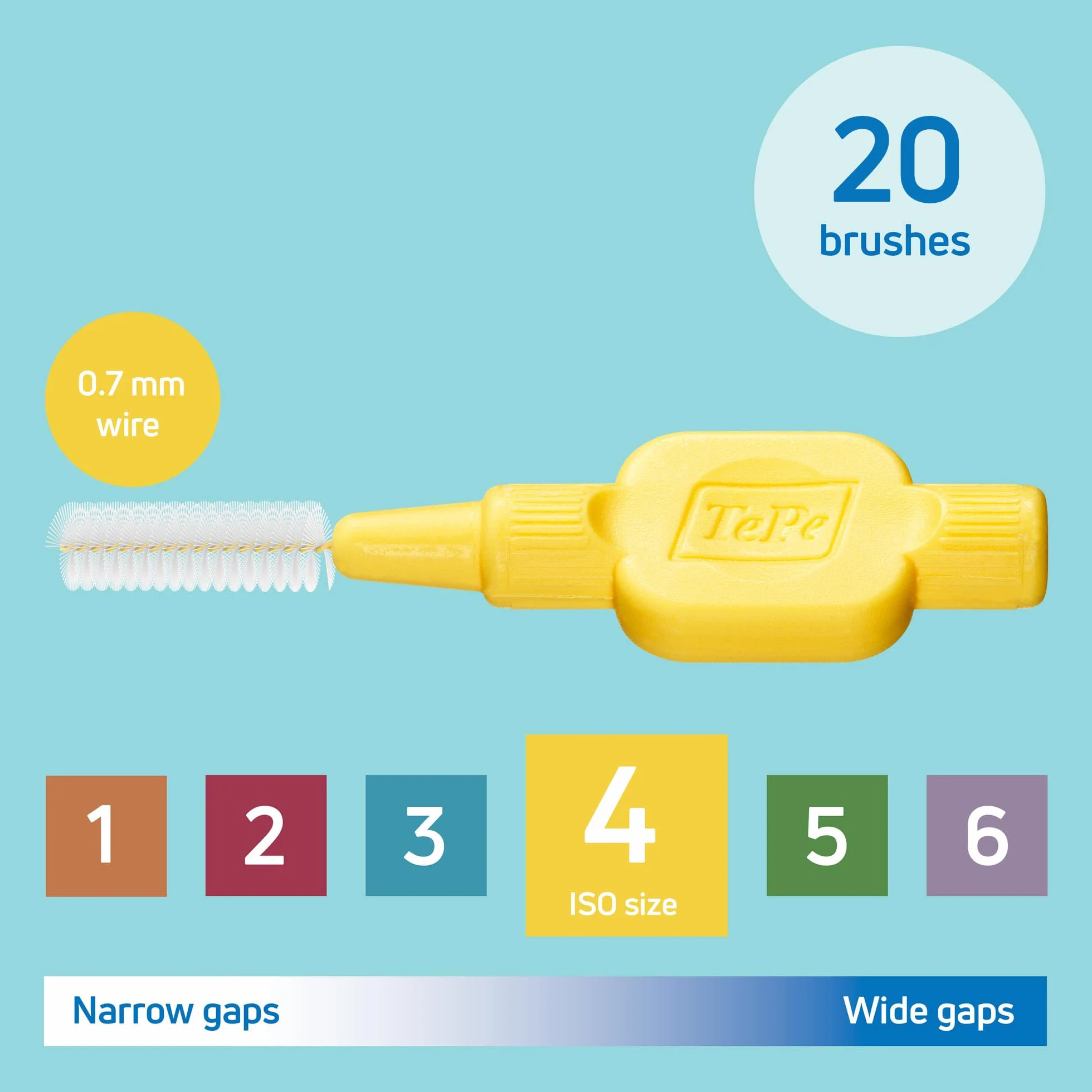 TePe Extra Soft szczoteczka międzyzębowa 0,7 mm ISO 4 20 sztuk
