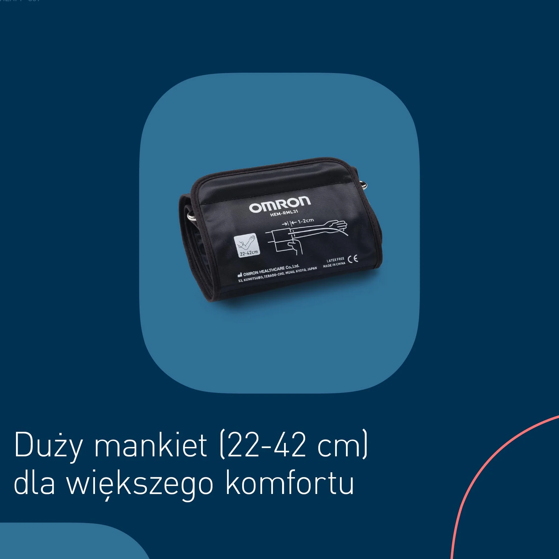 OMRON X2+ Connect Ciśnieniomierz Naramienny, Zatwierdzone Klinicznie Urządzenie Mierzące Ciśnienie Krwi z Mankietem (22-42cm), Aparat do Mierzenia Ciśnienia z Bluetooth oraz Aplikacją OMRON Connect