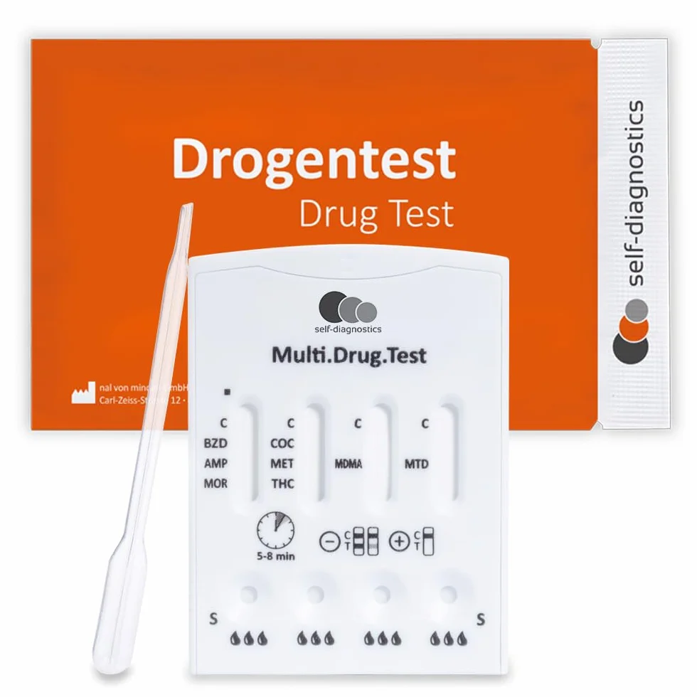 self-diagnostics Multi 8 MPU Szybki Test Narkotykowy – Wykrywanie 8 Rodzajów Narkotyków: Amfetamina, Metamfetamina, Ecstasy, Benzodiazepiny, Kokaina, Morfina, Metadon, THC – 5-Min. Domowy Test Moczowy