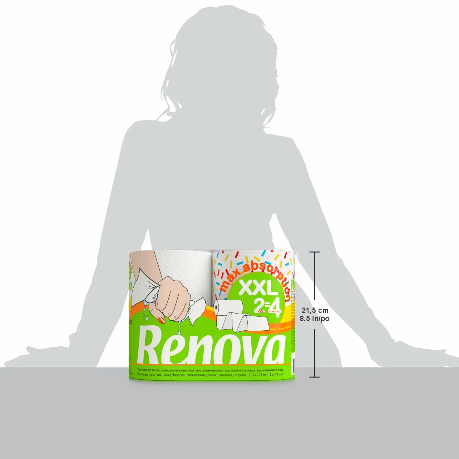 Renova Max Absorption 200051921 Ręczniki Kuchenne, Biały, 2 sztuki