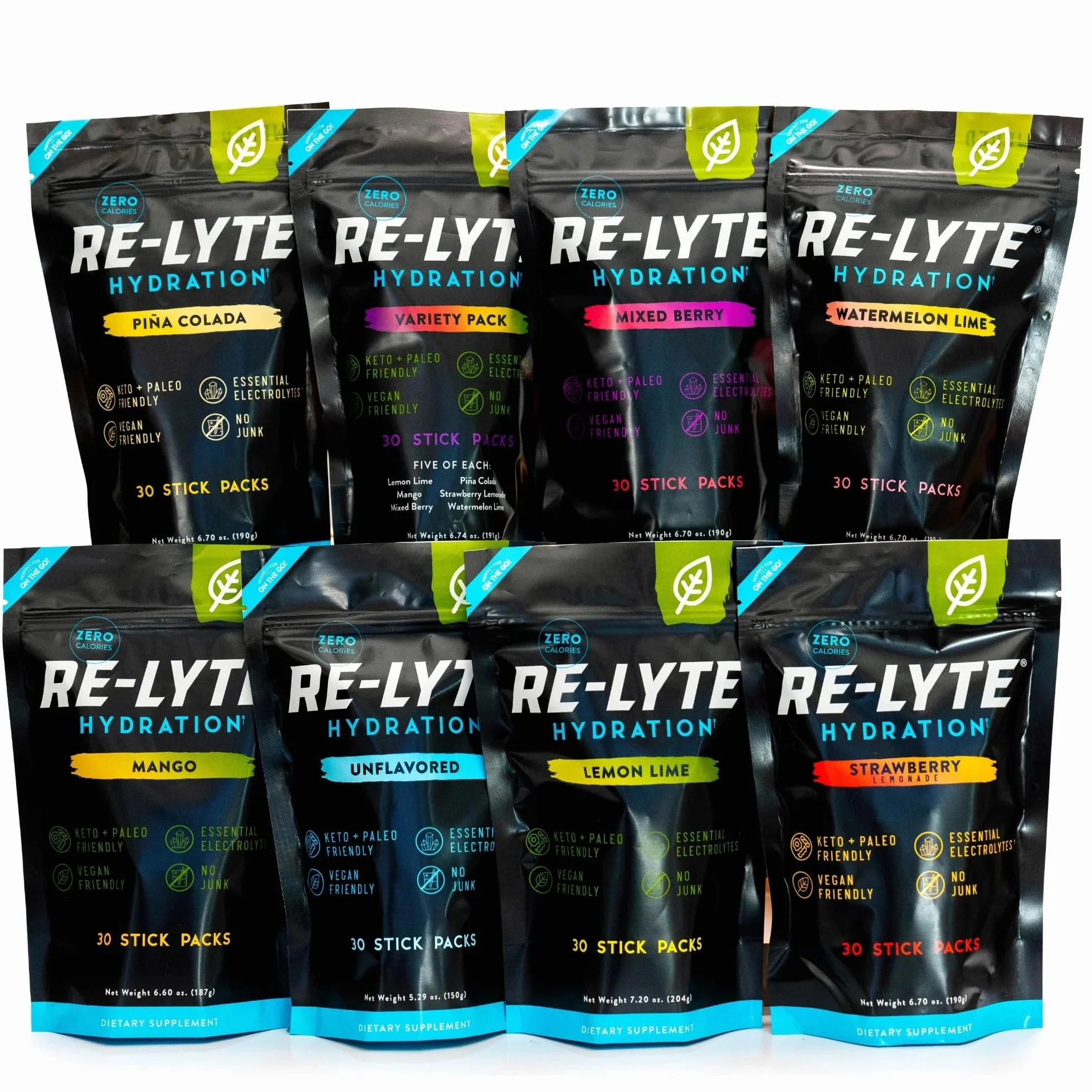 Obraz produktu REDMOND Re-Lyte ELECTROLYTE Drink Mix Mango Bag 30 x 6,3 g saszetka - proszek elektrolitowy, bez cukru, z prawdziwą solą Redmond i ponad 60 ważnymi minerałami i pierwiastkami śladowymi