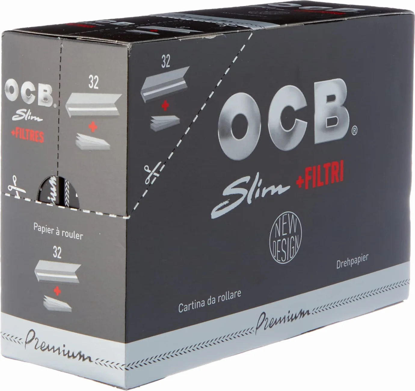 OCB Bibulki czarne 32 szt