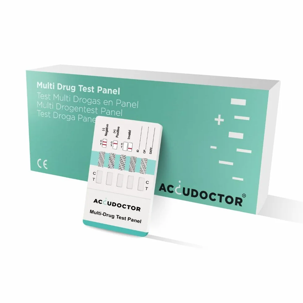 2 Test narkotyków w moczu AccuDoctor Multileks Test 5 Substancje – THC Marihuana Haszysz paski przeciwnarkotykowe, kokaina, opiaty, amfetaminy i metamfetaminy – Szybki i dokładny lek 2 TEST