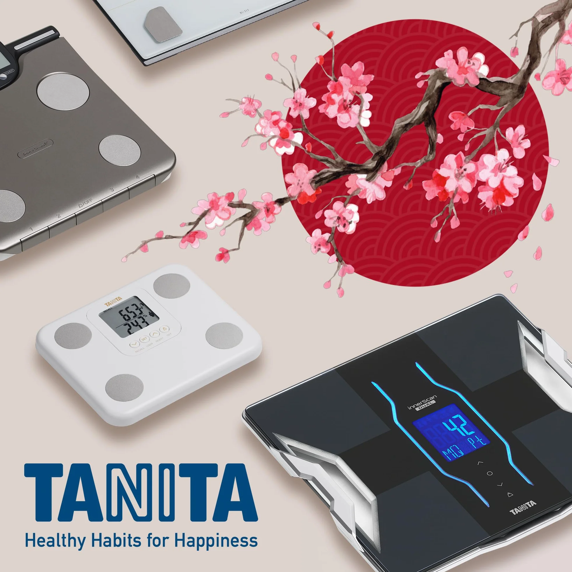 TANITA RD-953 waga do analizy ciała, Bluetooth, technologia medyczna, ponad 10 pomiarów, czarna