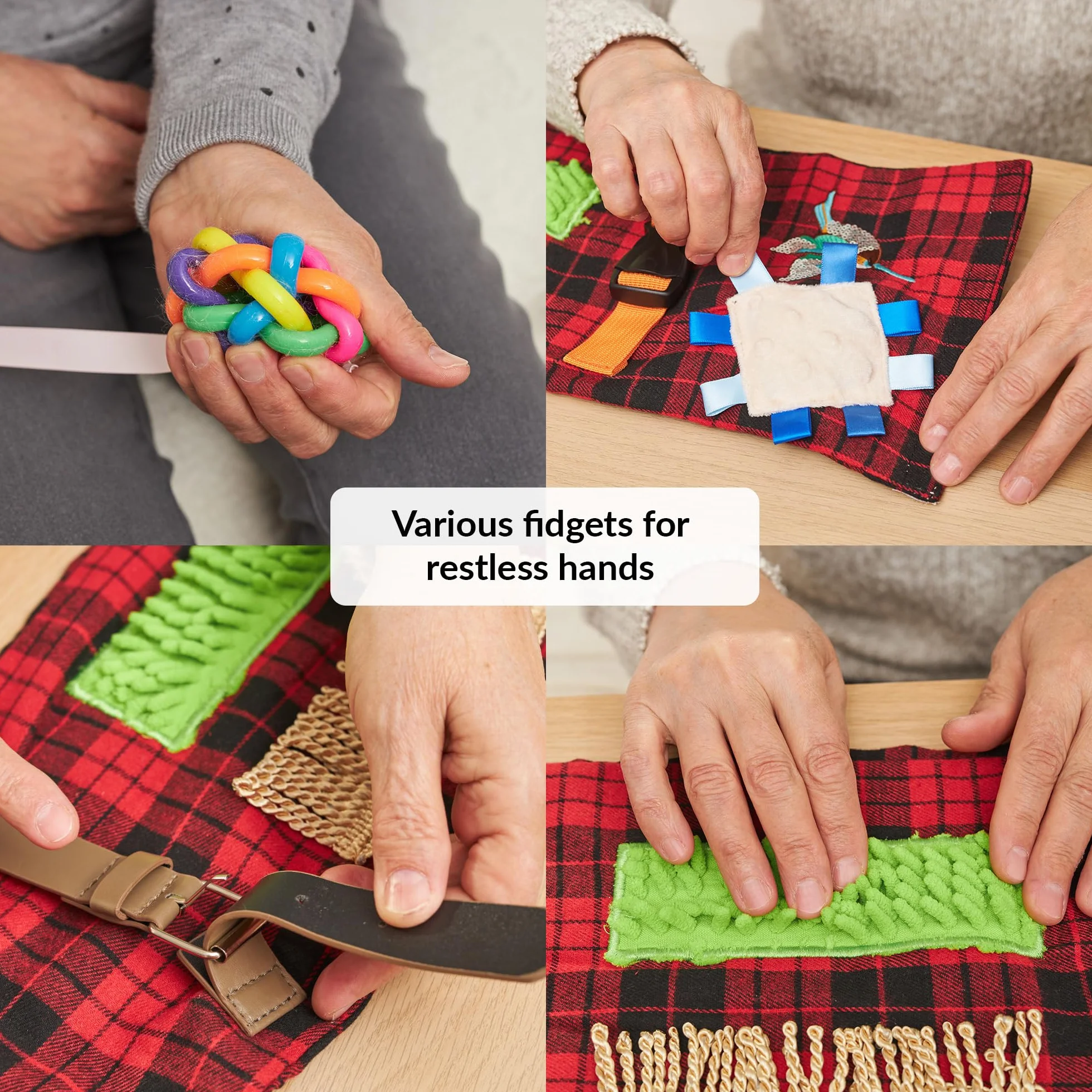 Fidget Muff i koc dla seniorów, artykuły sensoryczne dla dorosłych, zabawka Fidget dla seniorów, prezent dla mieszkańców domu opieki, koc sensoryczny, zajęcia dla osób starszych