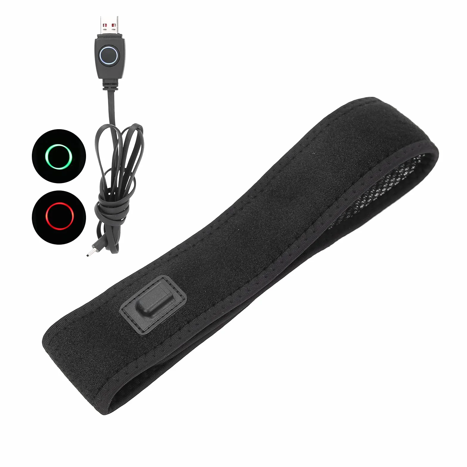 Podgrzewana Opaska na Głowę, Elektryczna Podkładka Grzewcza USB 5V na Szyję i Głowę, 3 Biegi Regulacja Temperatury Podgrzewany Pałąk do łagodzenia Migreny, Napięciowego Bólu Głowy, Bólu Głowy PMS