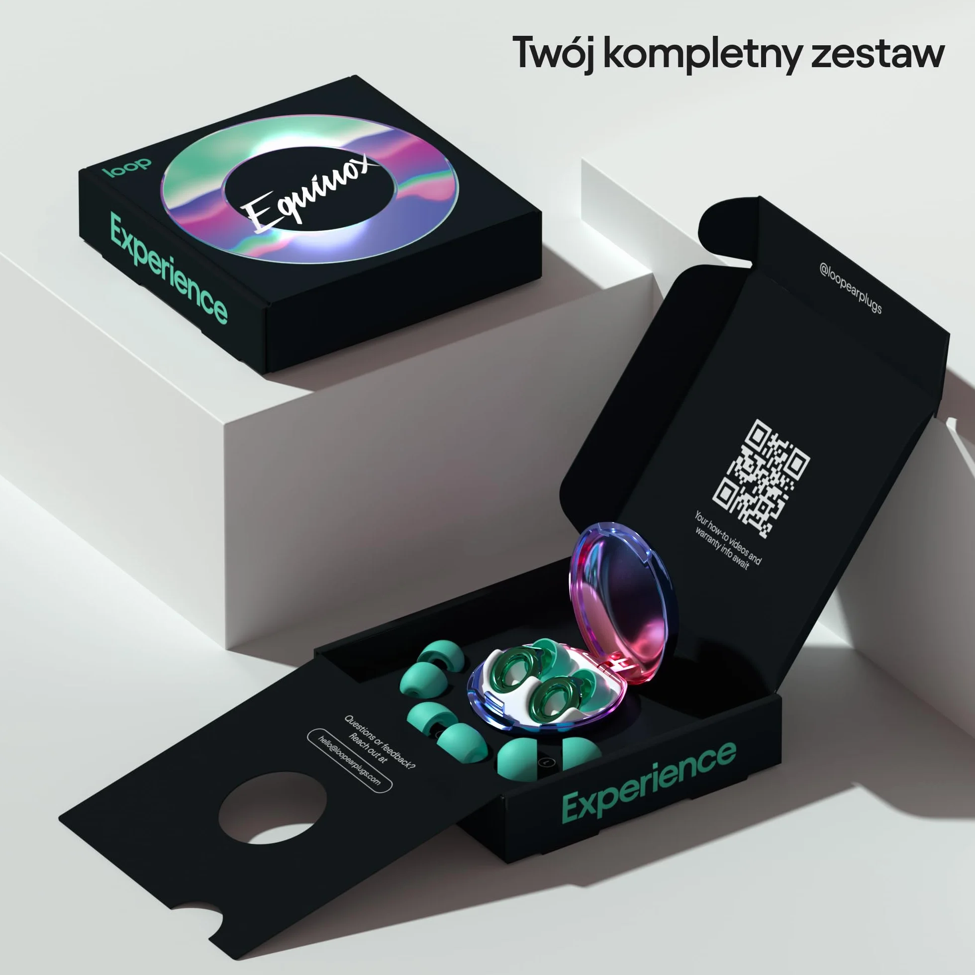 Loop Experience Equinox zatyczki do uszu – wysokiej jakości zatyczki do uszu wielokrotnego użytku, kolorowa ochrona słuchu, do muzyki i wydarzeń, czułość ostrości i hałasu, możliwość dostosowania