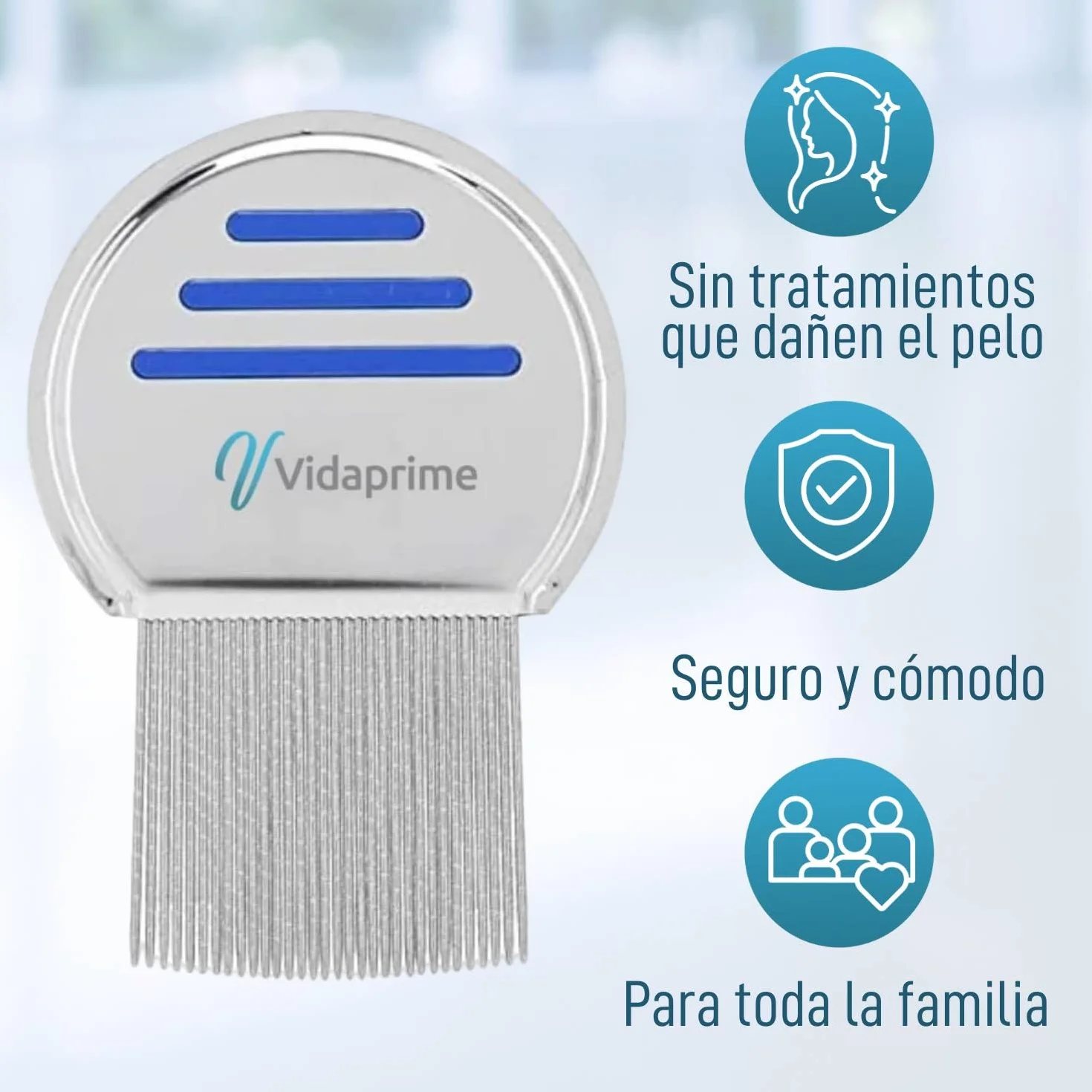 Profesjonalny grzebień do usuwania wszy i gnidy z prążkowanymi kolcami - leczenie przeciw oczom i paluszkom