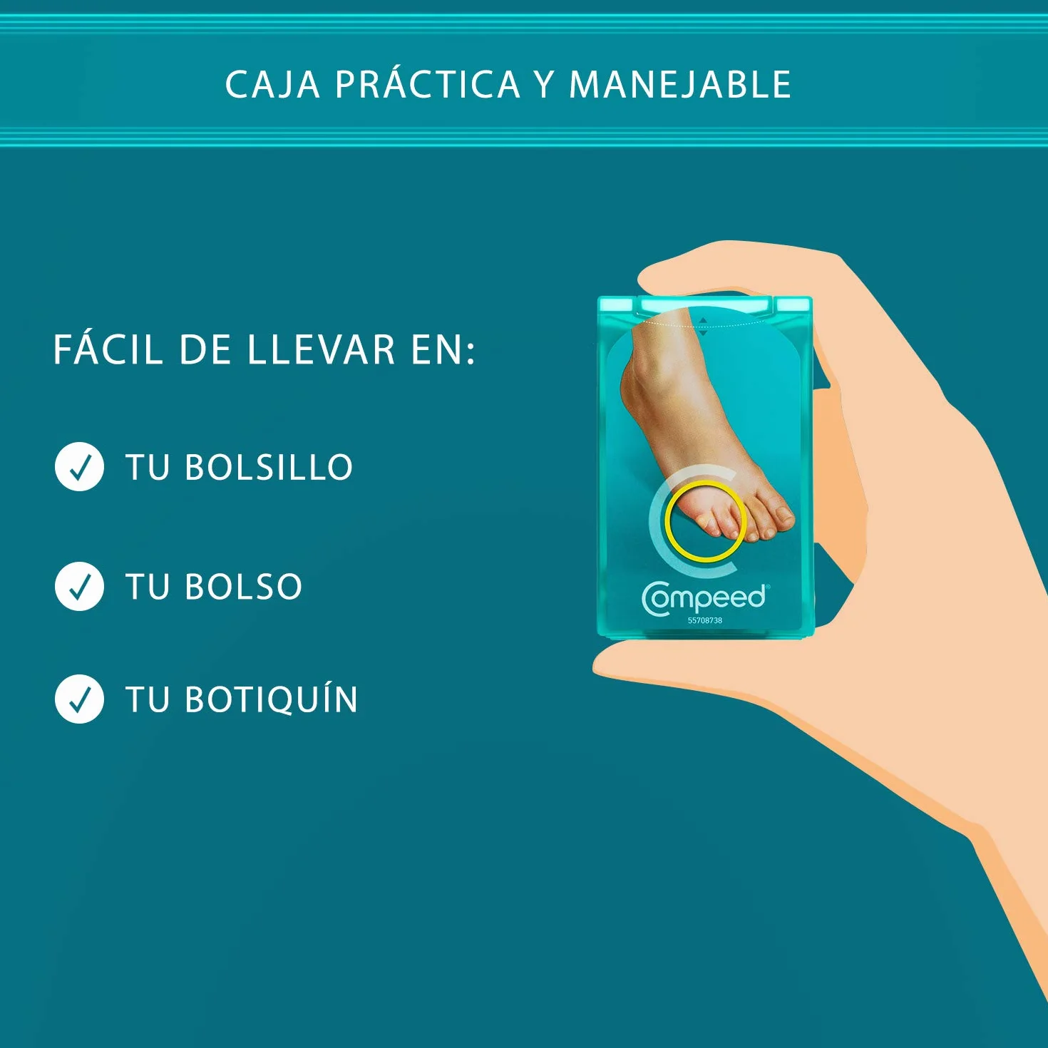 Compeed® Ochrona przed zrogowaceniami – średnie, 10 opatrunków hydrokoloidowych – zabieg na stopy dla naturalnej eliminacji zrogowacenia, rozmiar opatrunku 1,8 x 6 cm