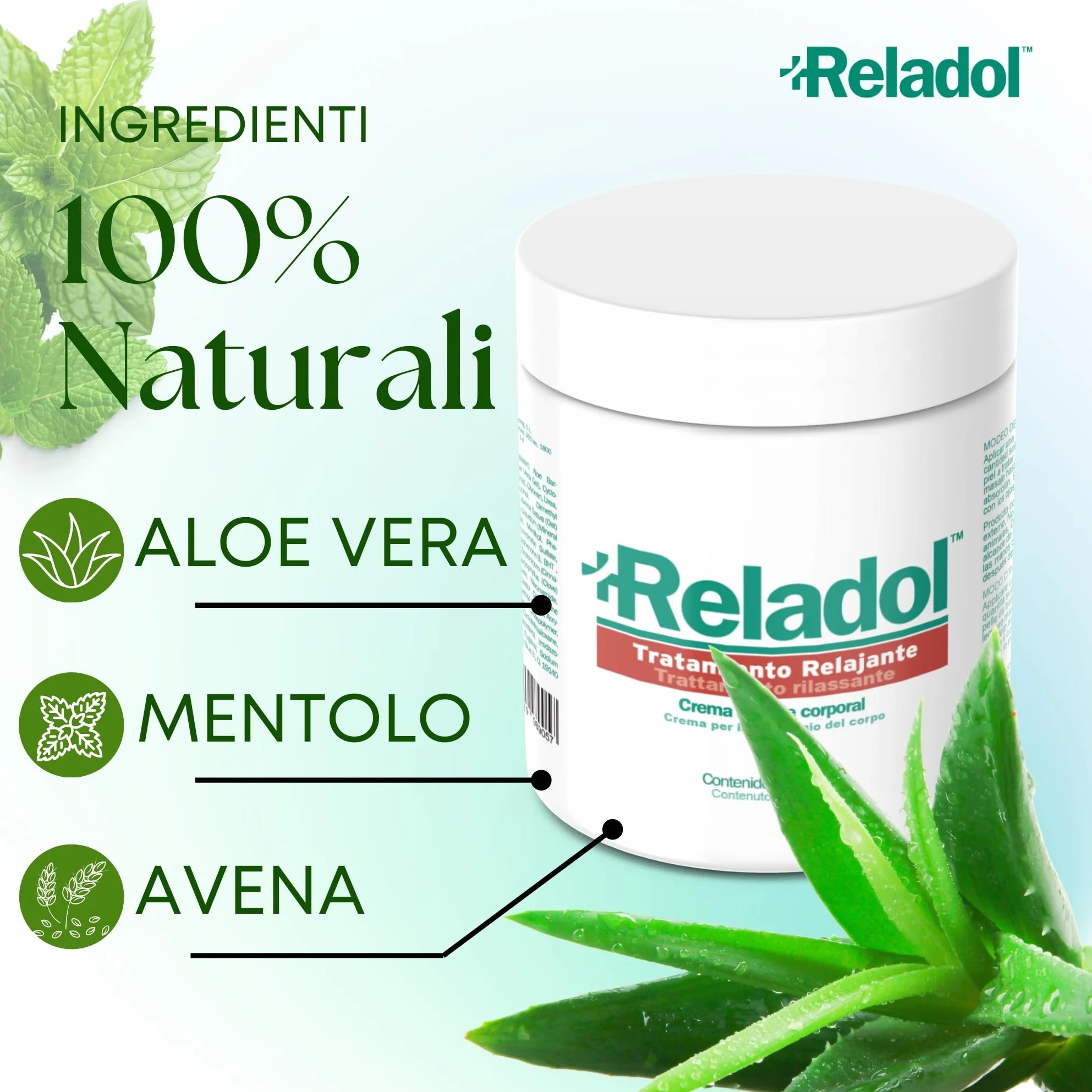 Reladol krem z efektem rozgrzewającym 100 ml, żel do masażu i regeneracji mięśni maść przeciwbólowa z aloesem dla mięśni i nóg ciała Aktywność przeciwbólowa