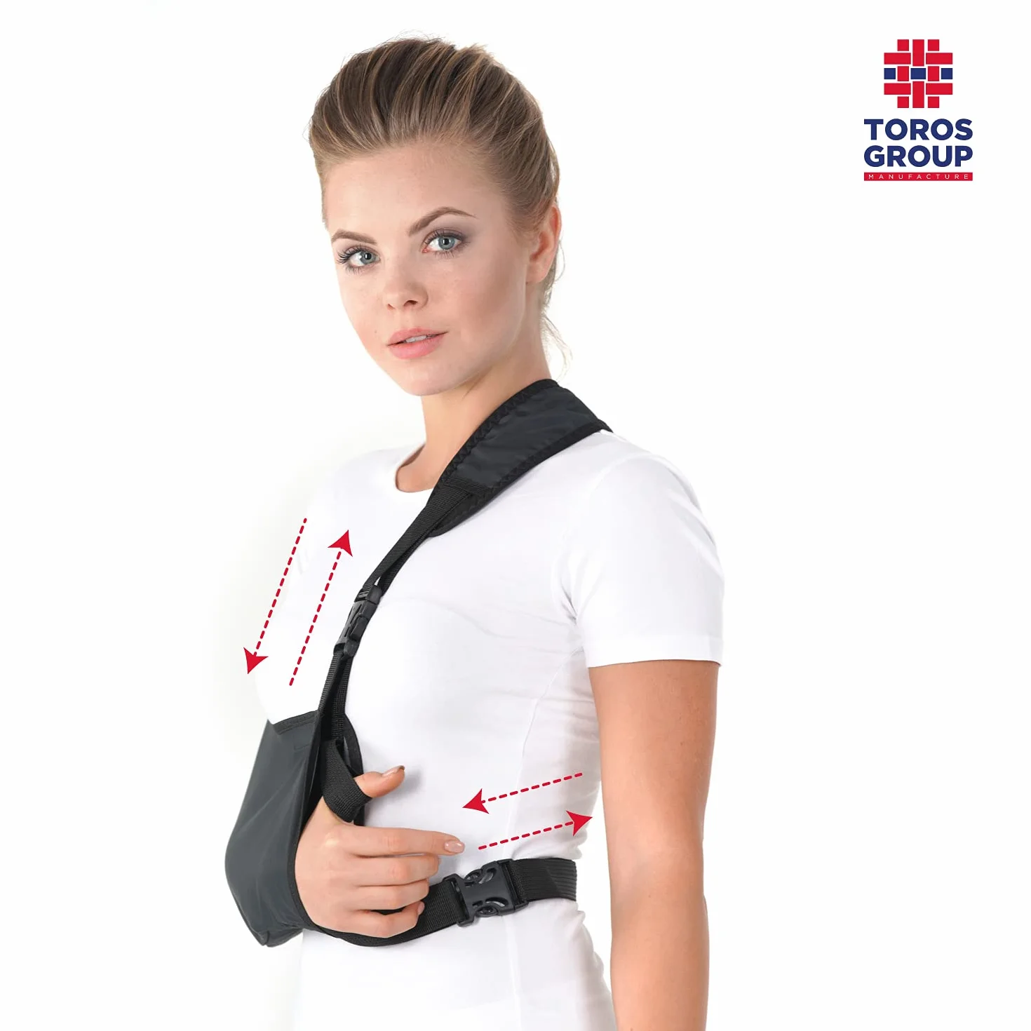 TOROS-GROUP Stabilizator barku temblak regulowany z pasem biodrowym, rozmiar Small