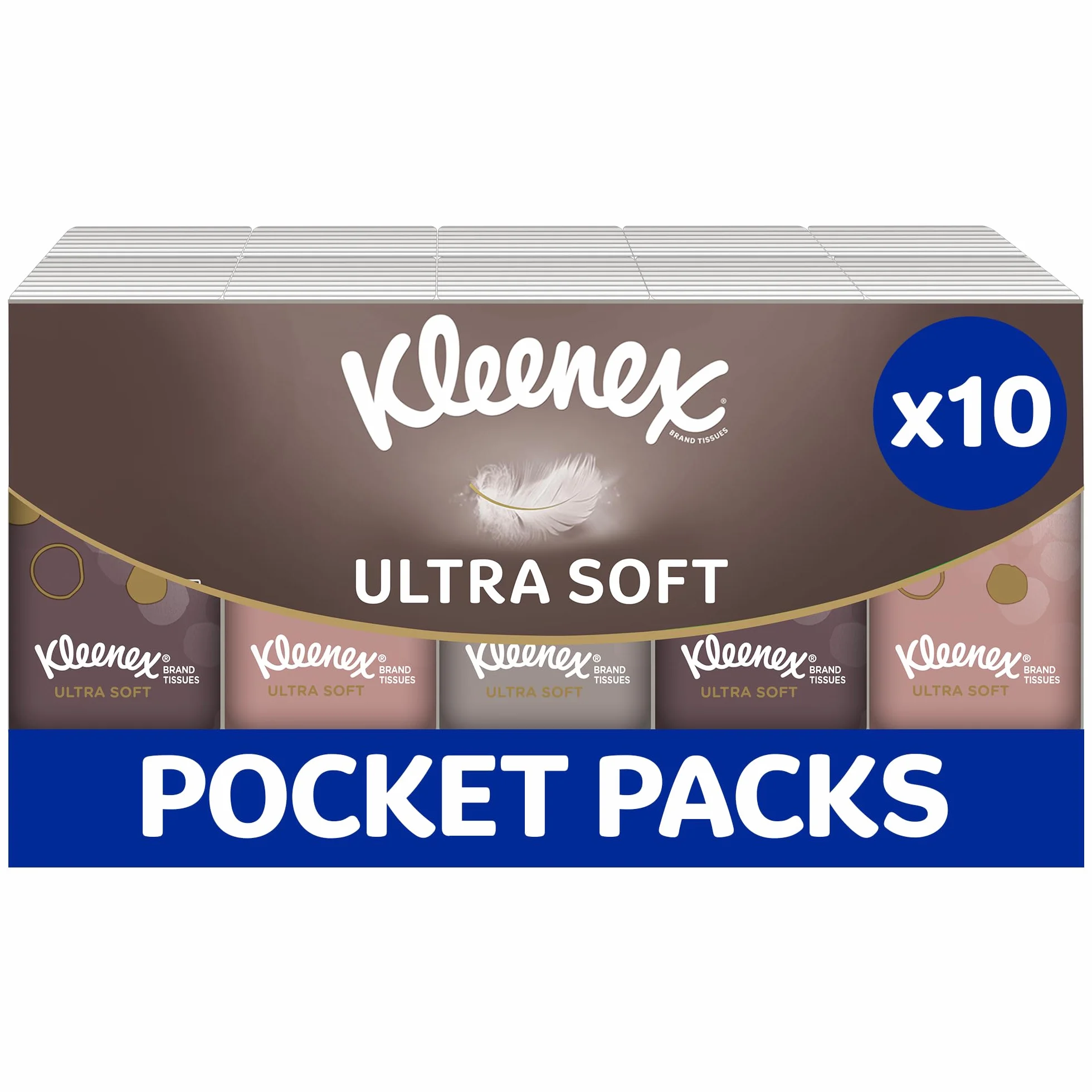 Ultra Soft mini chusteczki higieniczne, bardzo miękkie, 4-warstwowe, 10 x 7 chusteczek, do podróży (piece)