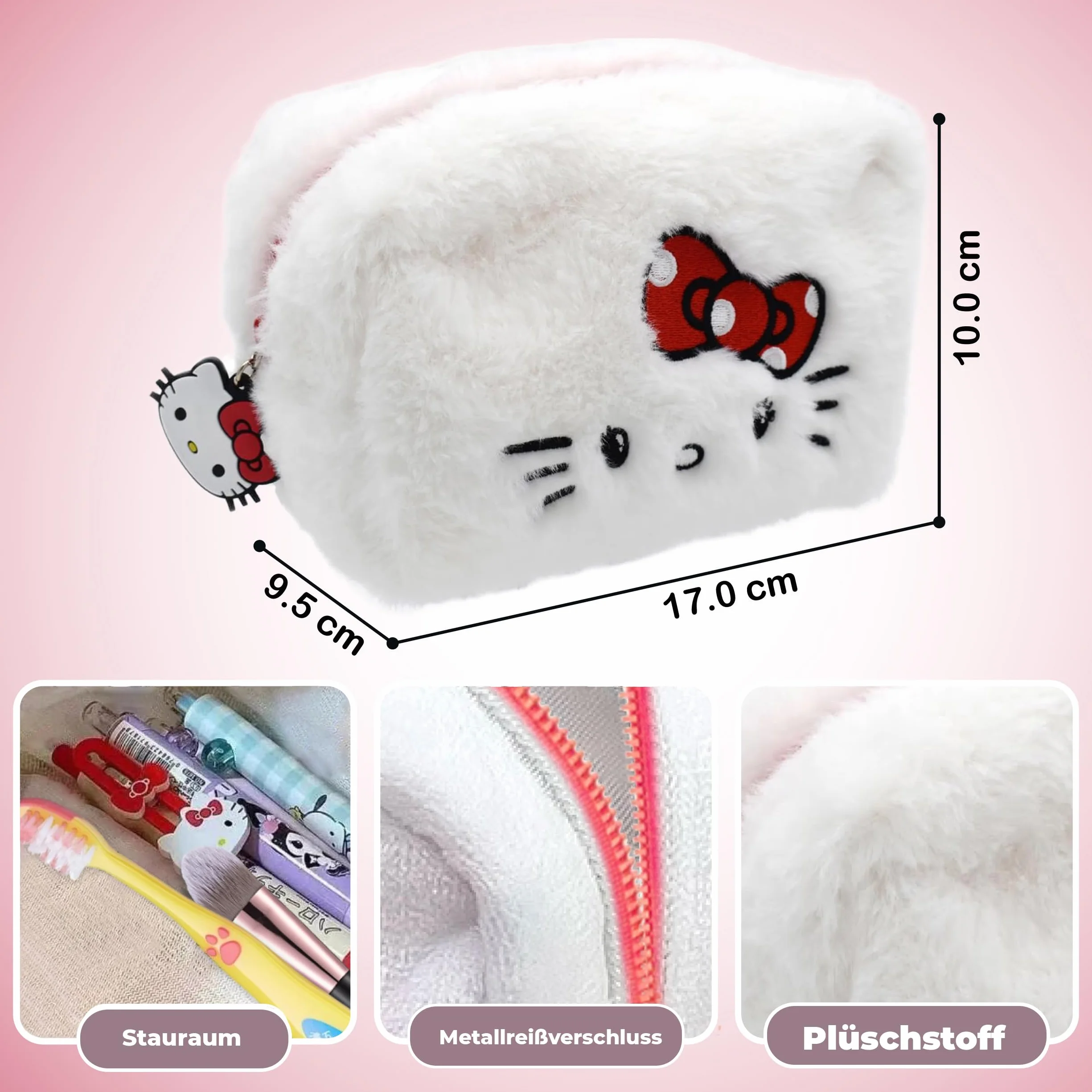 Etui na szczoteczkę do zębów - Praktyczne i stylowe etui na szczoteczkę do zębów - 22 x 2 x 7 cm - Piórnik, Torba podróżna, Hello Kitty V2