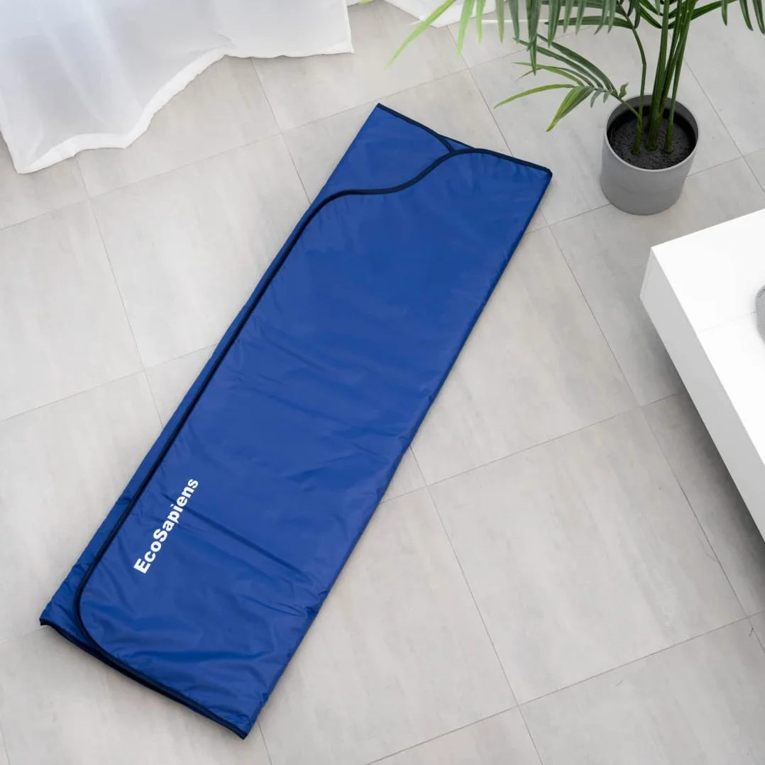 Infrasauna koc do sauny na podczerwień 180 x 220 cm 2-strefowy pilot zdalnego sterowania przenośny SPA