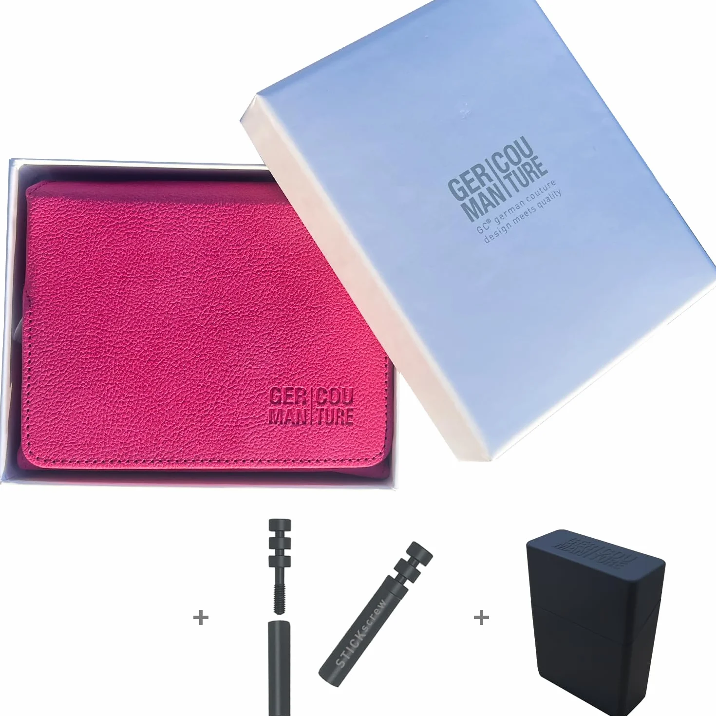 GC Zestaw upominkowy kompatybilny z IQOS ILUMA, TEREA lub LEVIA - etui Screw i mini kubek różowy