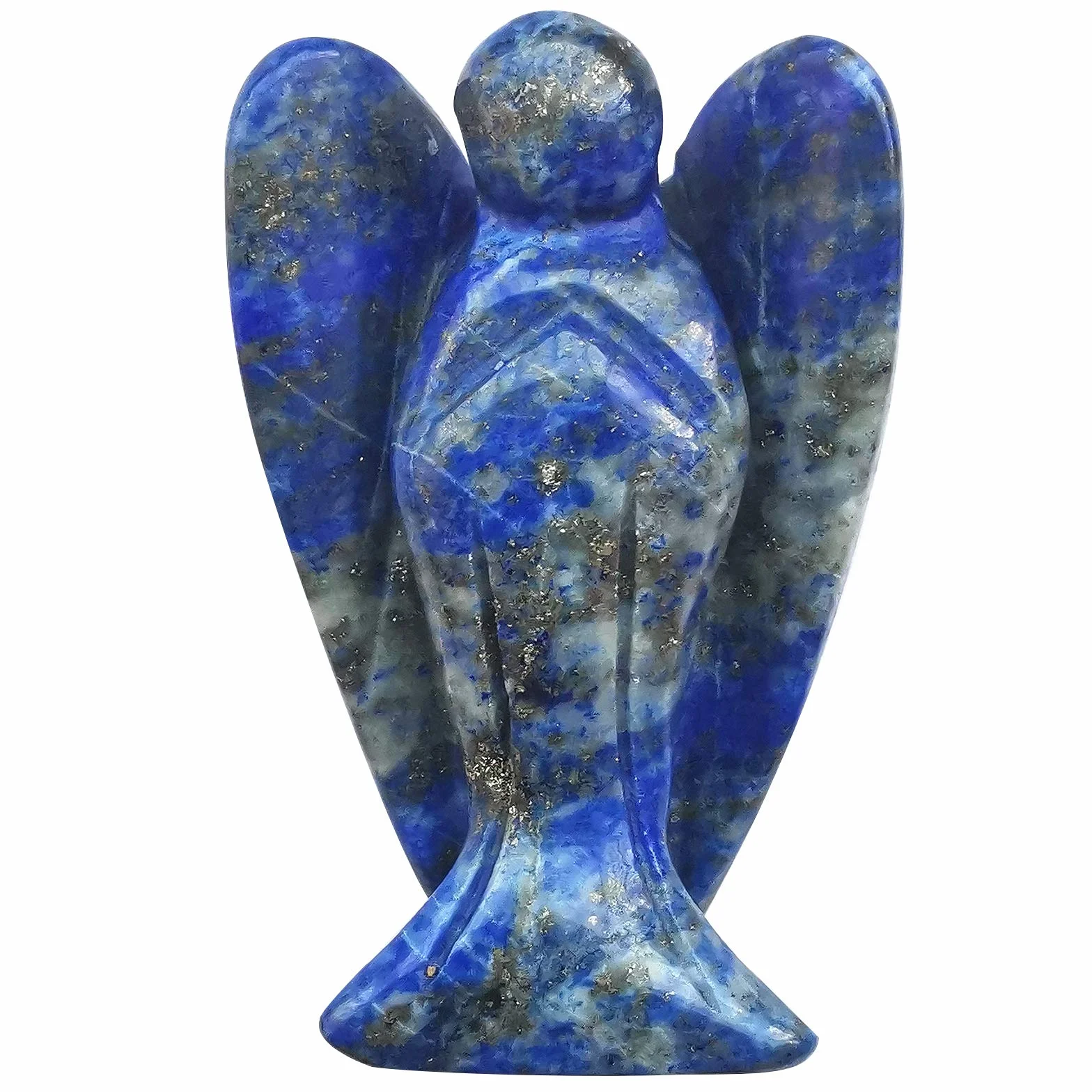 Naturalny lapis lazuli statuetka aniołka, ręcznie rzeźbiona kryształowa torba na figurki, dekoracja, 5 cm