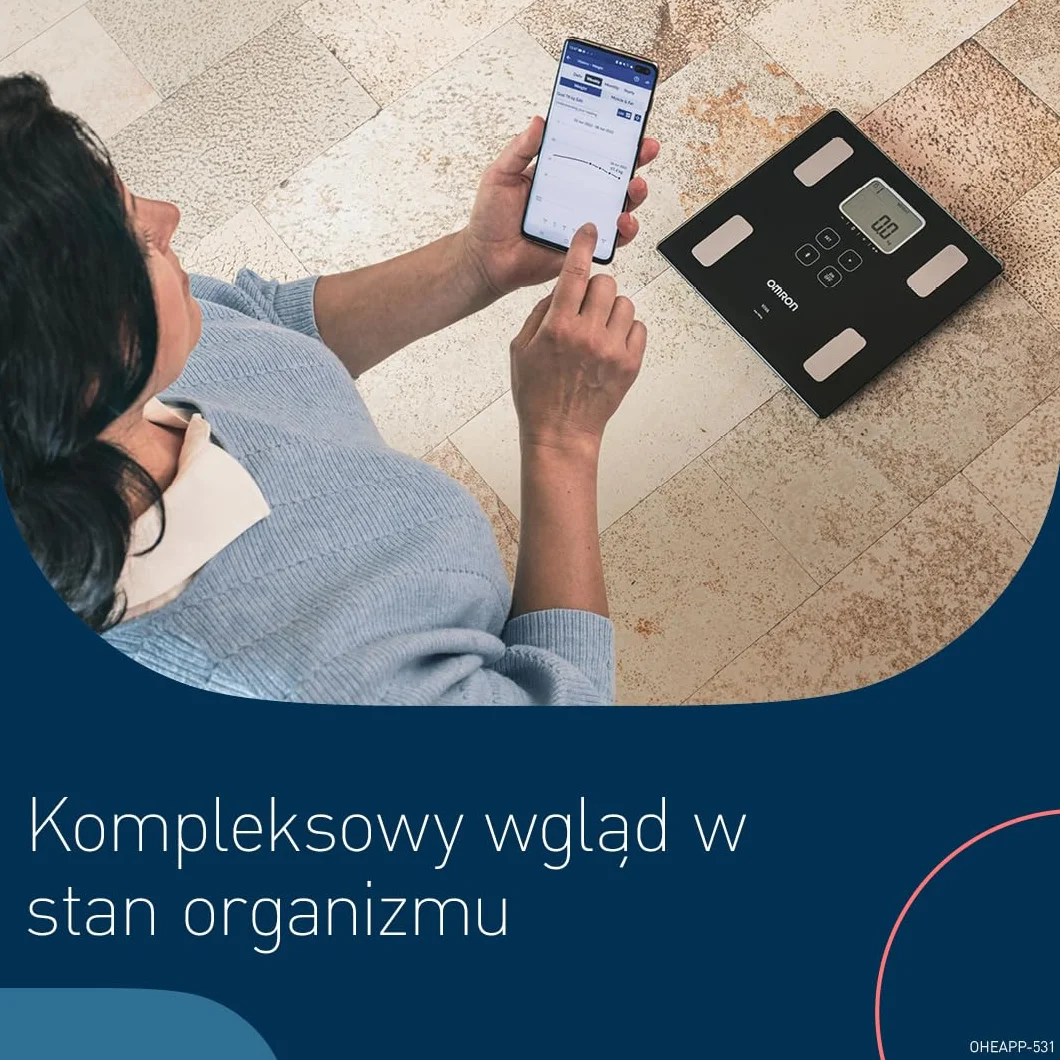Waga OMRON VIVA Bluetooth Smart monitor składu ciała z pomiarem tkanki tłuszczowej, masy mięśni szkieletowych i BMI
