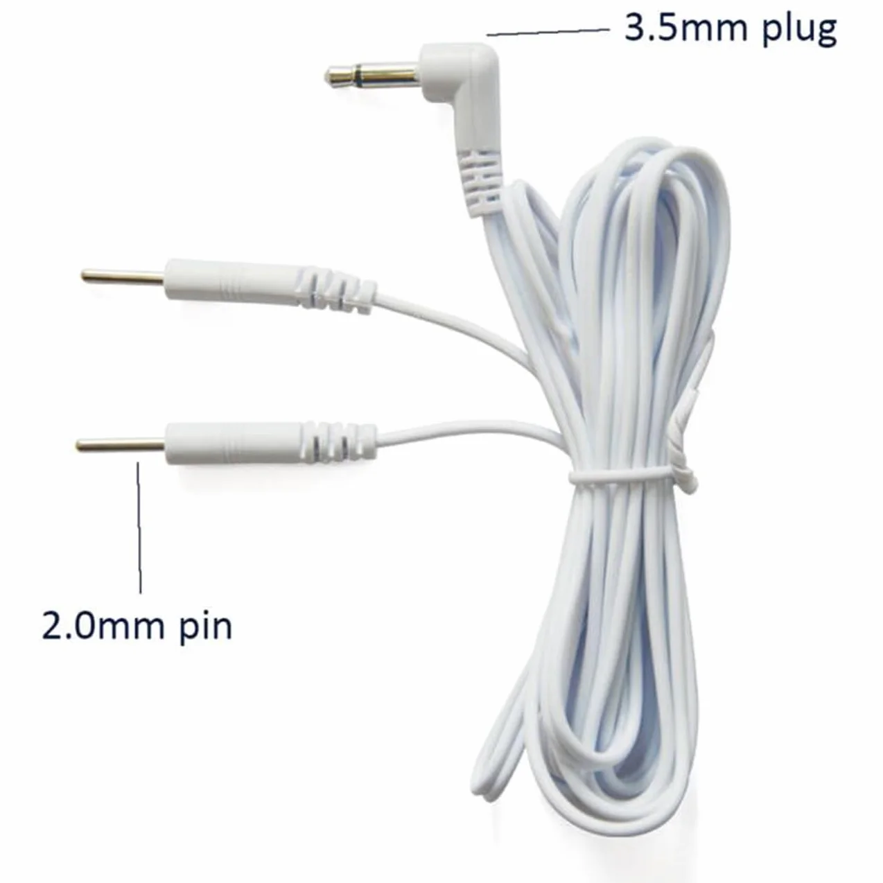TENS kabel kabel wtyk DC 3,5 mm pin 2 mm połączenie do urządzenia fizjoterapii TENS 4 sztuki