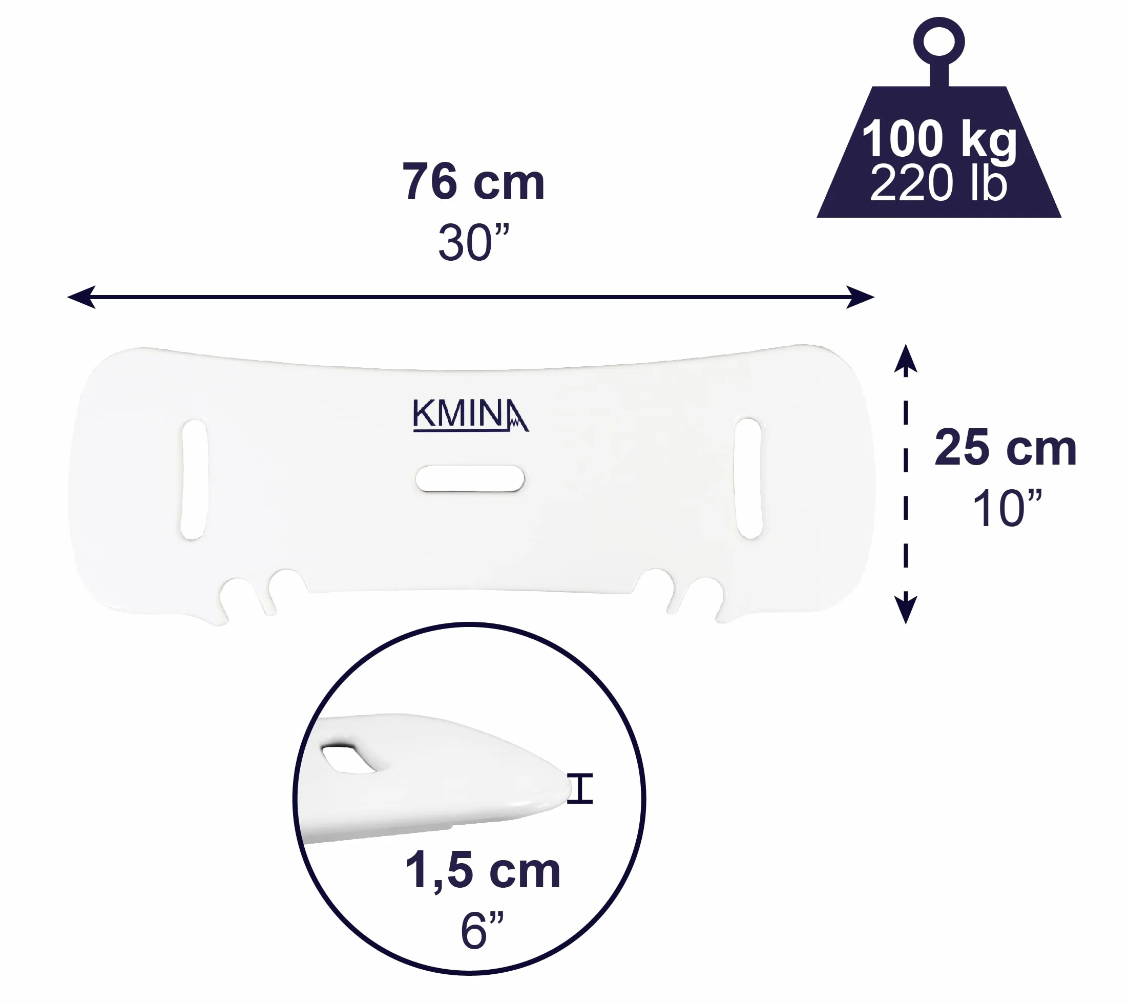 KMINA - Deska transferowa dla użytkowników wózków inwalidzkich, system Easy Patient Transfer System, Slide Assist Device, wózek inwalidzki do samochodu, pomoc w poruszaniu się