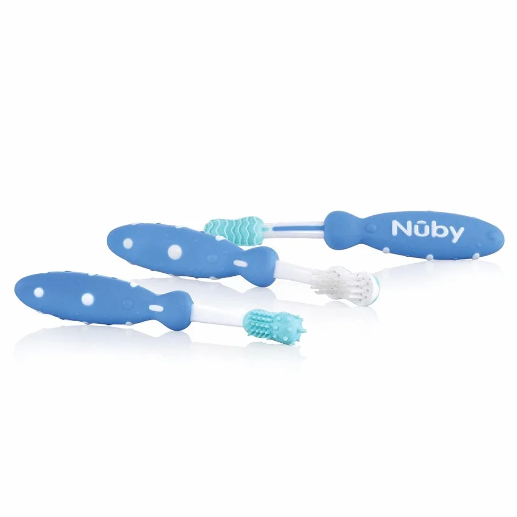 Nuby ID754 3-częściowy zestaw szczoteczek do zębów