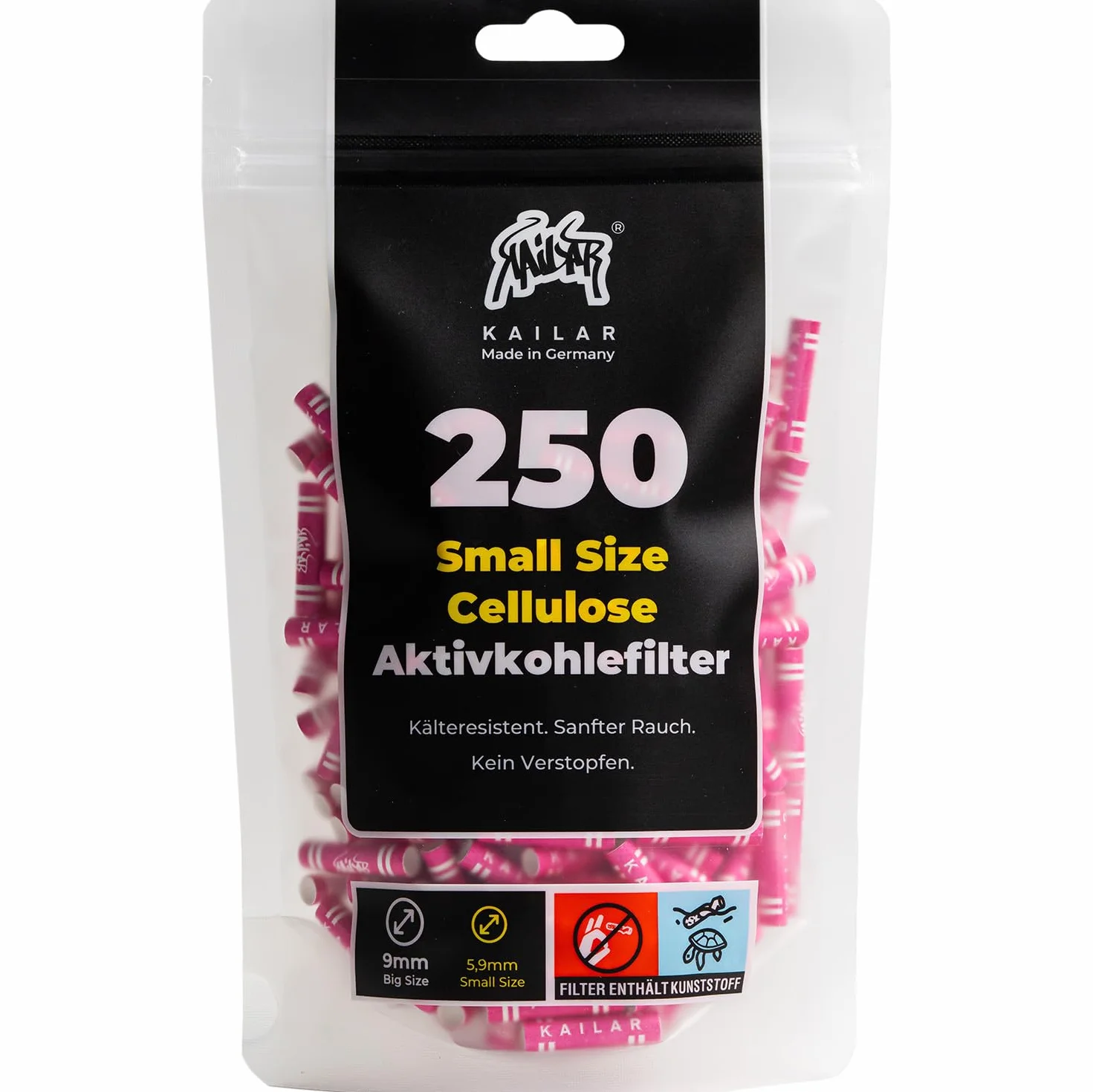 KAiLAR 20560 Różowy Filtr z Węglem Aktywnym Slim 5,9 mm
