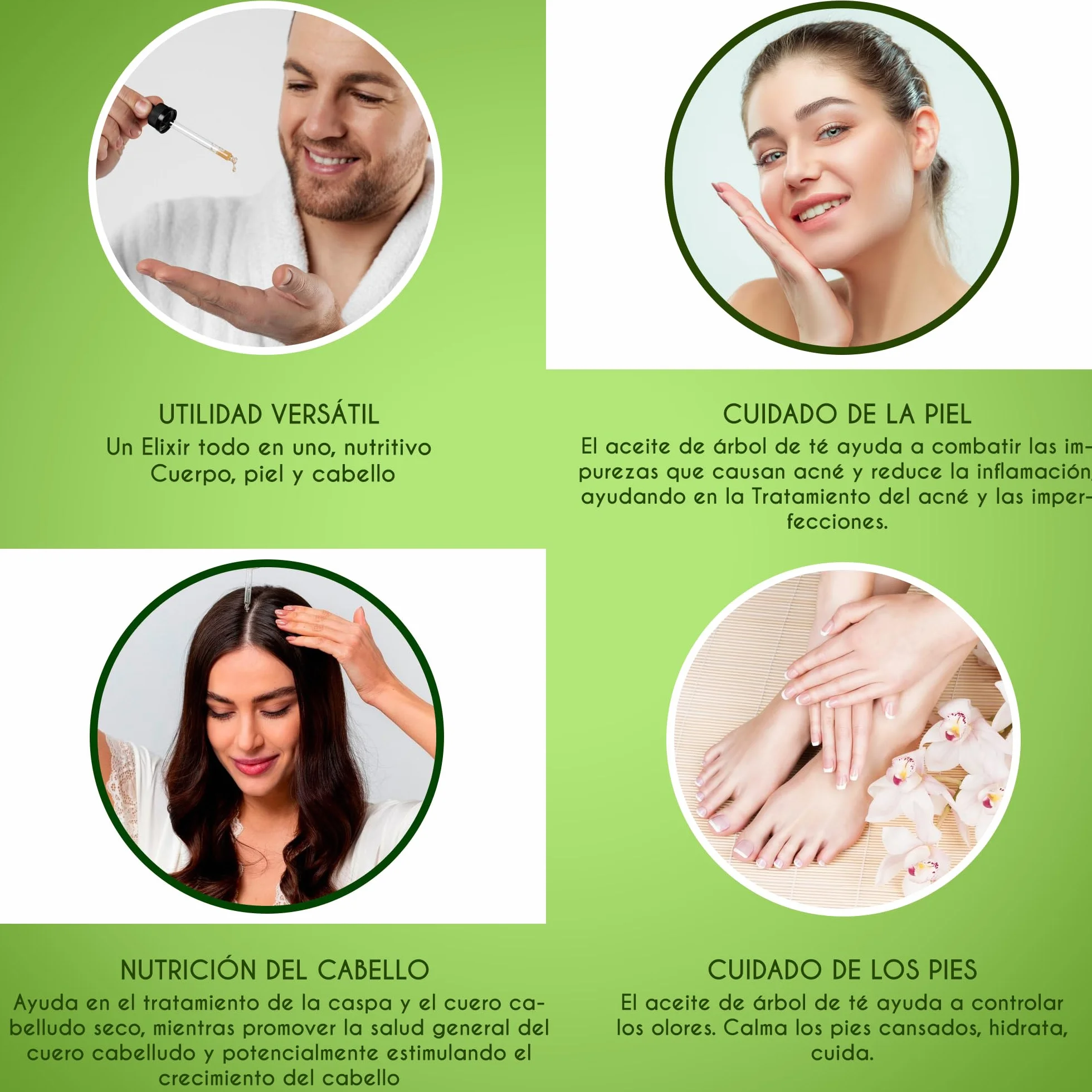Kanzy Olejek Drzewa Herbacianego 60ml 100% dla Skóry Tea Tree Oil Zabieg na Twarz, Włosy, i Paznokcie Naturalny Wegański