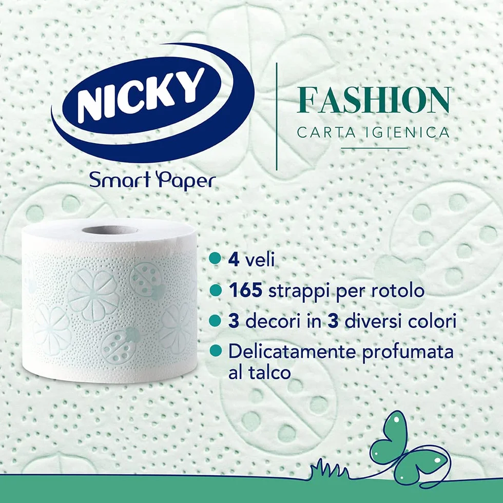 Nicky Fashion, papier toaletowy, 4-warstwowy, 4 rolki