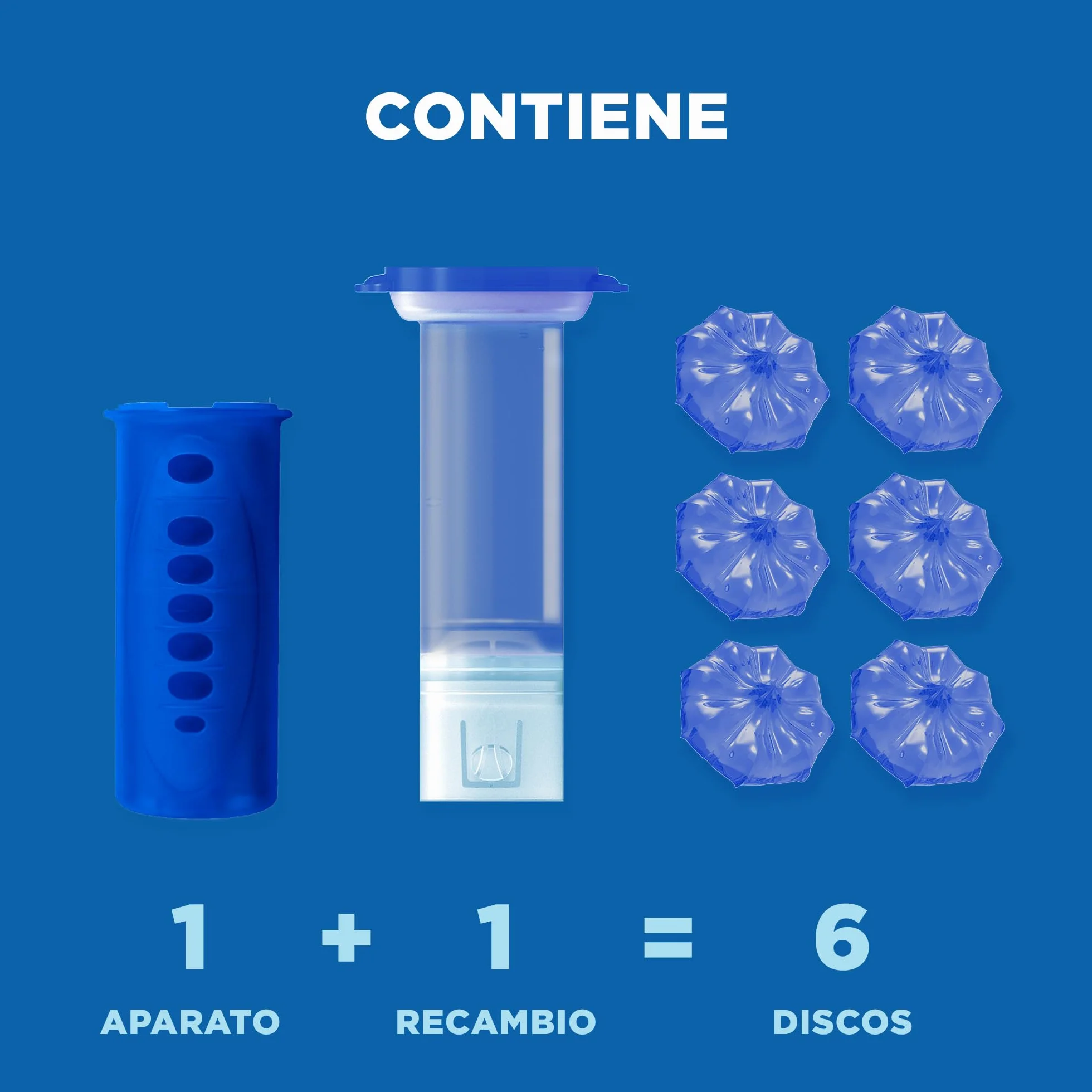 Pato Aktywne dyski Blue Water - Aplikator WC z wkładem (6 dysków) - Czyści i perfumuje toaletę