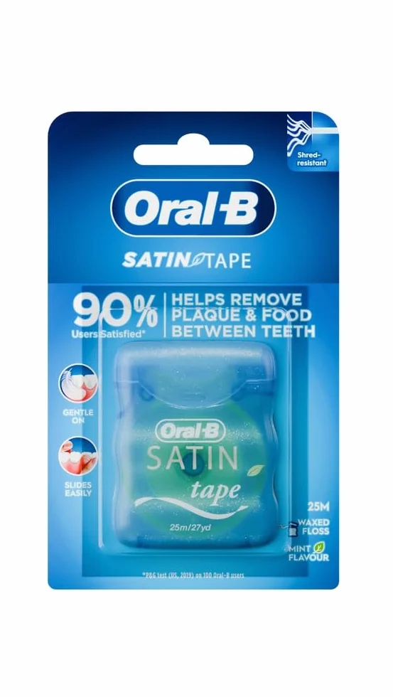 Taśma satynowa Oral B 25 m miętowa