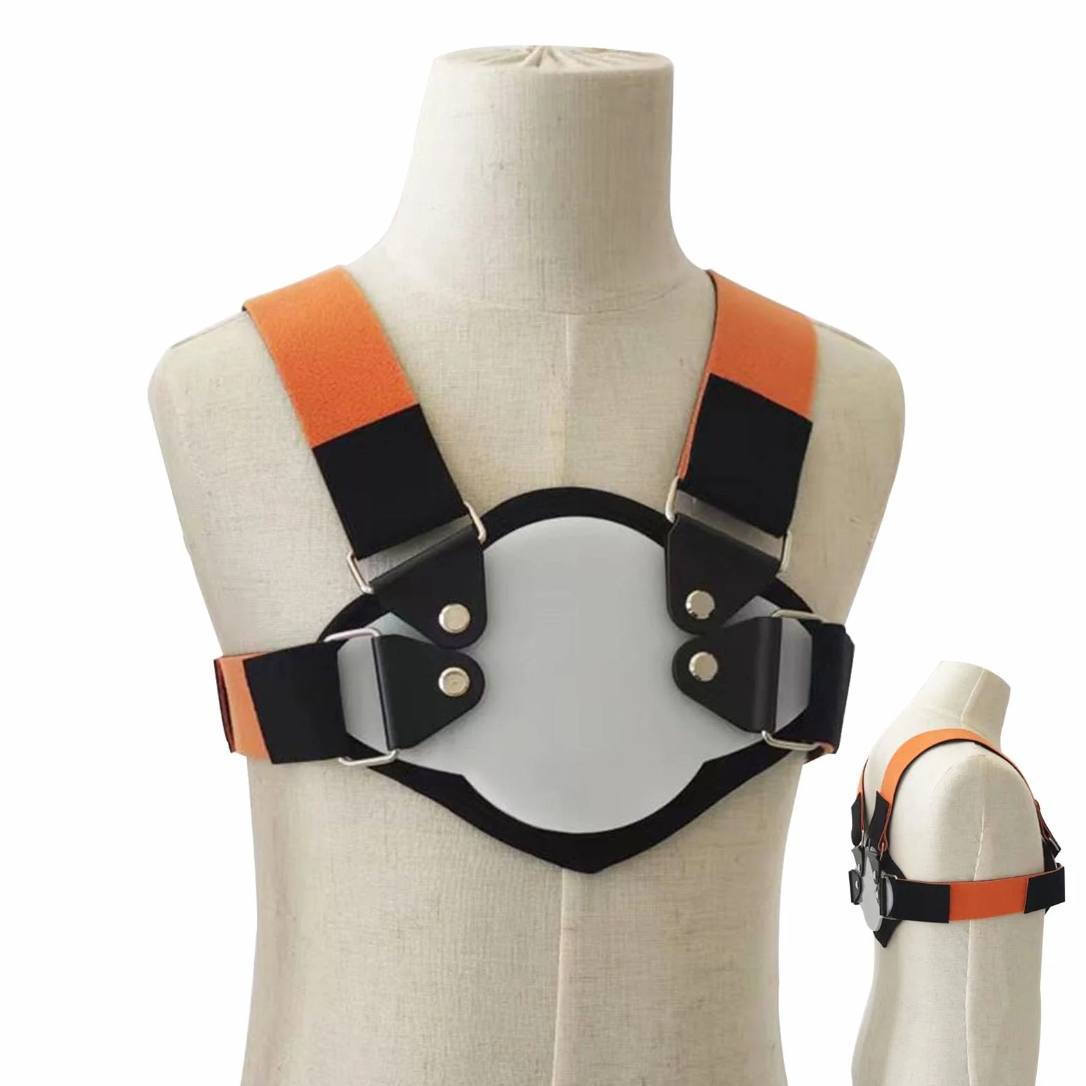 NICHOY Ortezy Pectus Carinatum dla dorosłych: uchwyt na klatkę piersiową gołębicy z regulatorem rozmiaru, szelki z żebrami koślawymi, łatwe w użyciu (regulowany model)