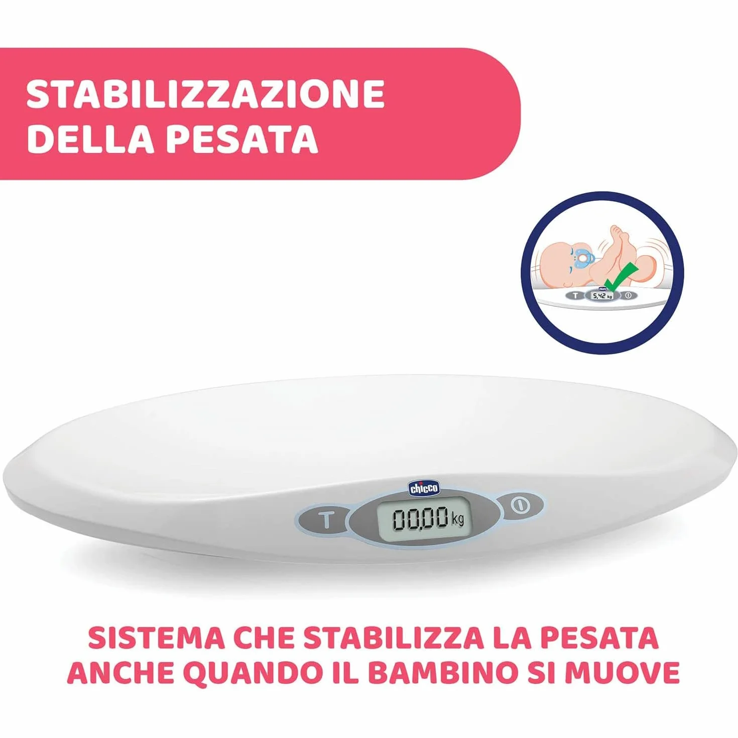Chicco Waga dla Noworodków Biały Szary 30 g - 20 kg