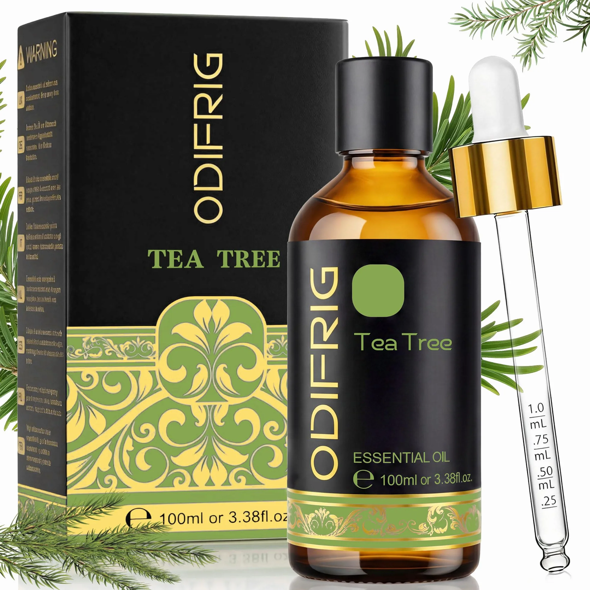 Olejek z drzewa herbacianego, 100 ml z dozownikiem kroplowym, naturalny olejek z drzewa herbacianego, do pielęgnacji paznokci, do DIY, SPA, kąpieli, aromaterapii