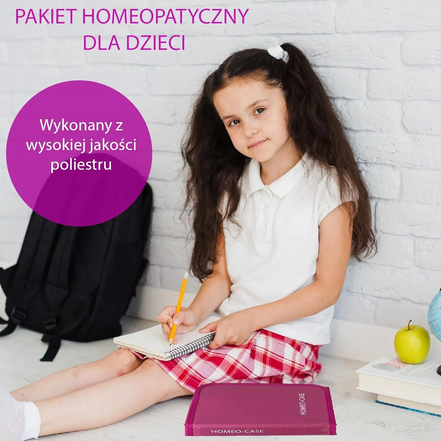 Etui Homeopatyczne 40 Przestrzeni na Fiolki Boiron 4 Grama Różowy