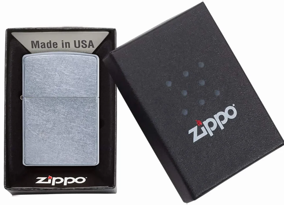 Zippo Zapalniczka Sztormowa Street Chrome Base Model Wiatroodporna Wyprodukowano w USA