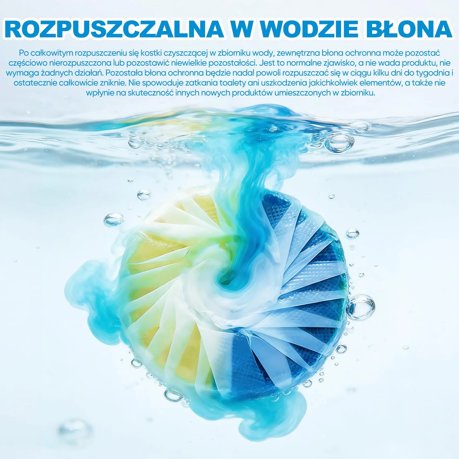 WC odświeżacz Duo-Aktywny czyścik do spłuczki 50 g tabletka zapobiega kamieniowi brudowi chroni glazurę