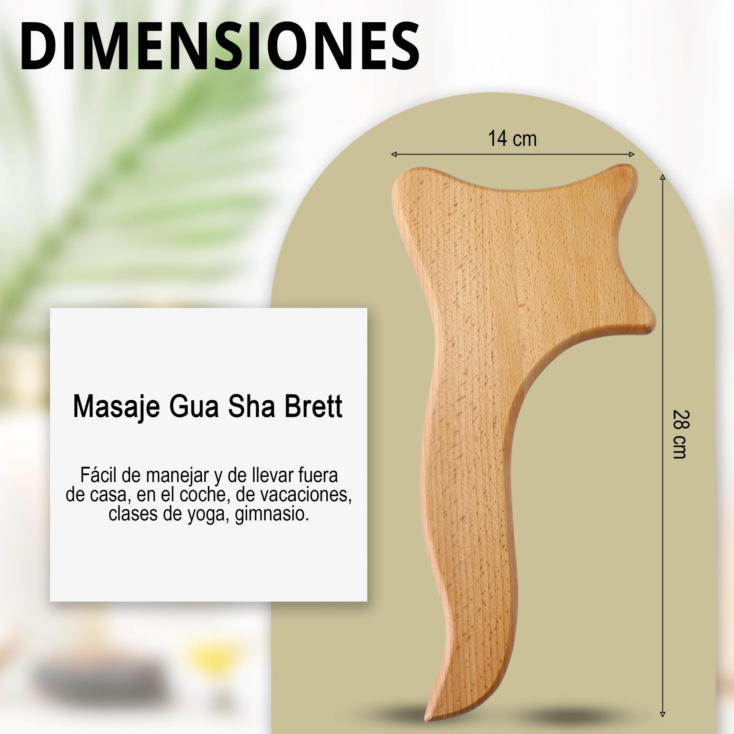 Drewniany stół do masażu Maderoterapia - Łopata drenaż limfatyczny Nogi - Gua Sha Body - Masażer antycellulitowy Drewno Drewna Terapia - Naczynia Drewniane Ciało Drewniane.