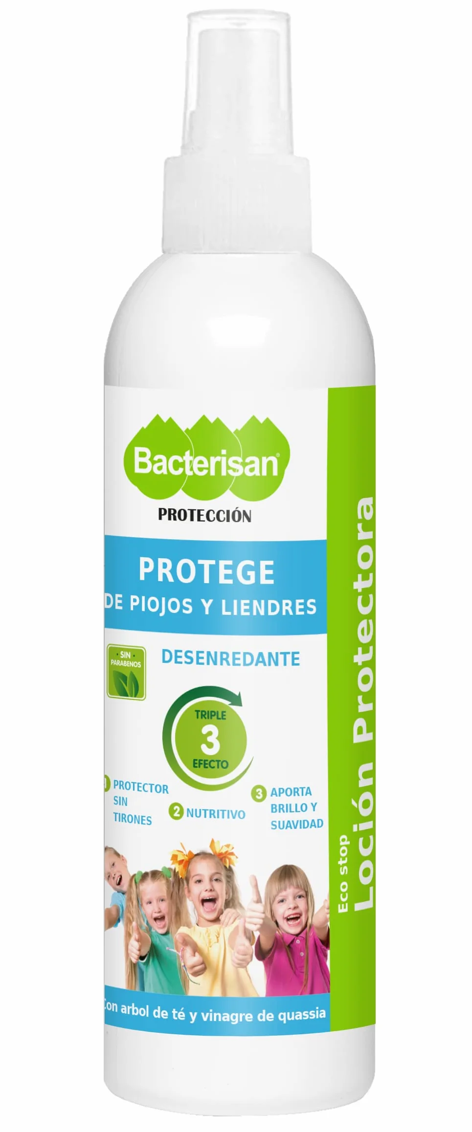 BACTERISAN Ochronny balsam rozplątywający 250 ml – chroni przed wszami i gnidami: codzienny spray z octem drzewa herbacianego i kwassia.