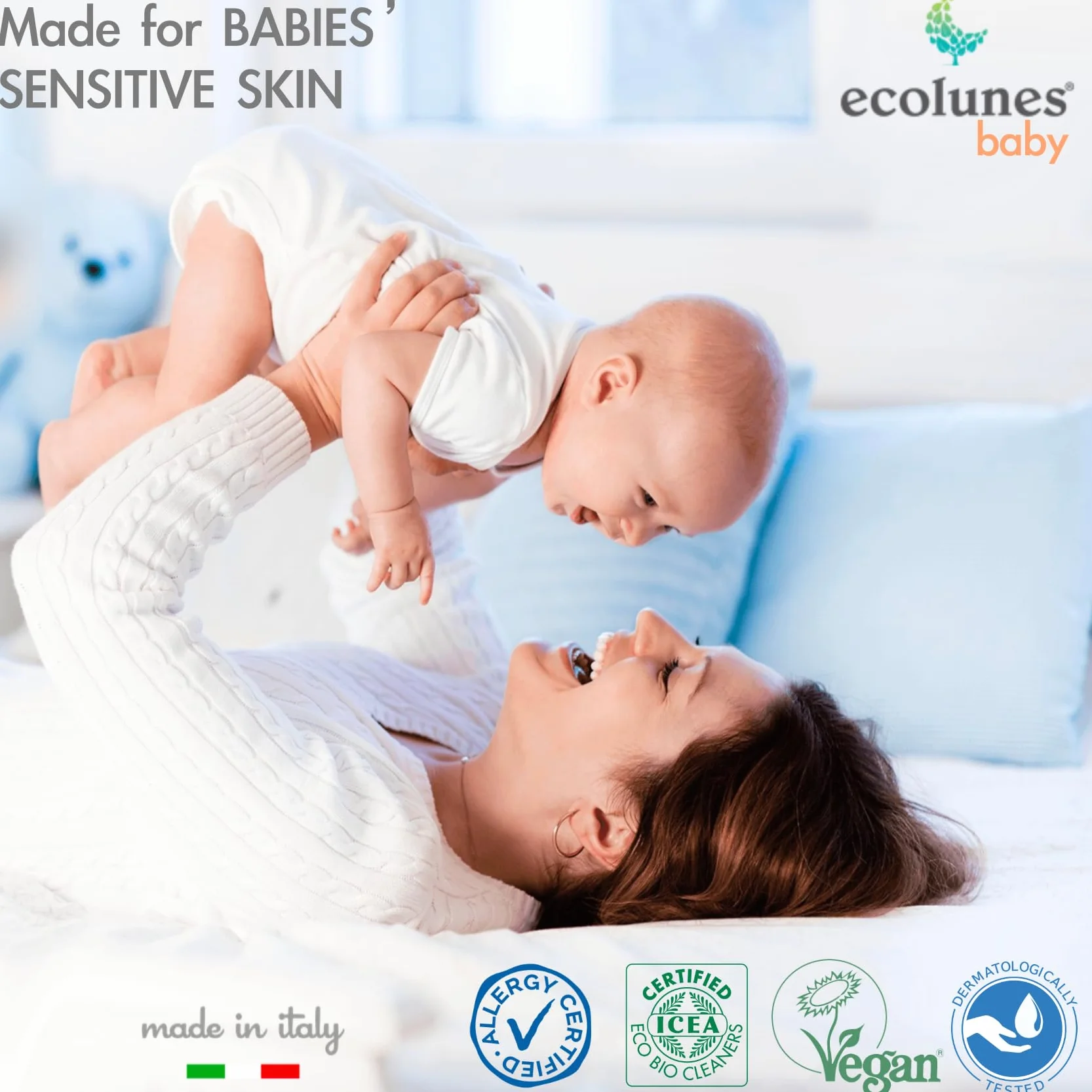 Ecolunes hipoalergiczny płyn do mycia ciała dla dzieci bezzapachowy 500 ml 99,5% składników naturalnych