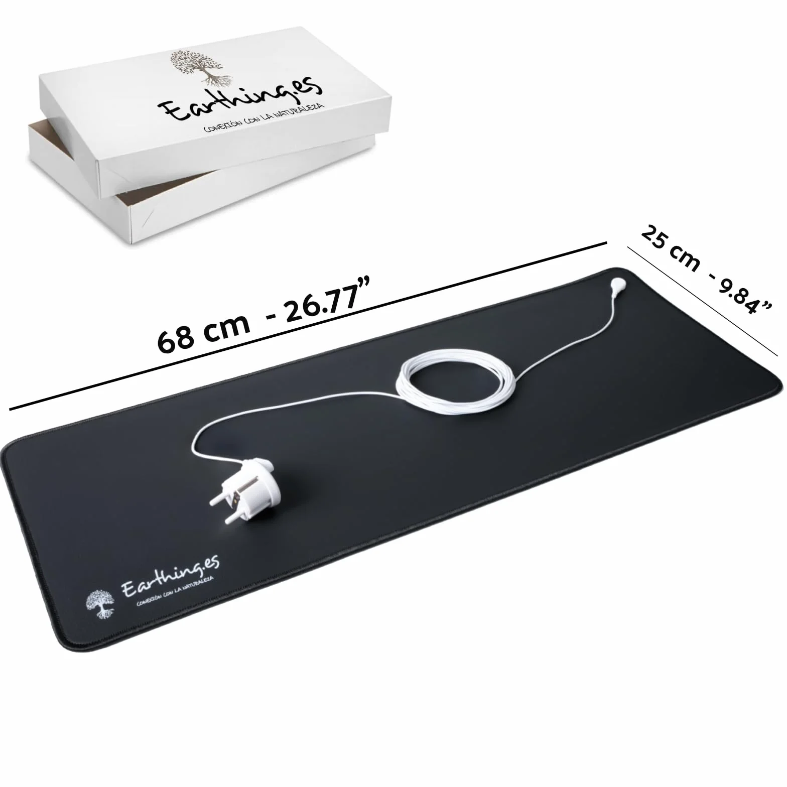 Mata podłogowa Ziemi 68 x 25 cm uziemienie kabel adapter redukcja stresu obrzęk poprawa snu