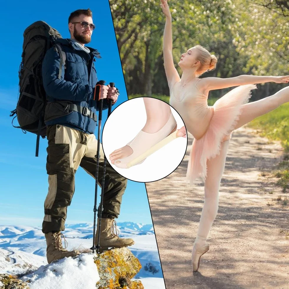 Korekta haluksów, 1 para, separator palców, poduszka na paluch, skarpety Valgus