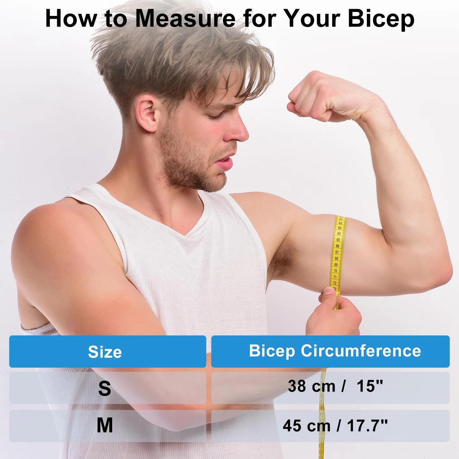 supregear Opaska na Tendinitis Bicepsa, Rękaw Kompresyjny na Wsparcie, Wygodna Opaska na Górną Część Ramienia do Tricepsa i Bicepsa w Celu Łagodzenia Bólu, Naciągnięć Mięśni i Zapalenia (Czarny, S)