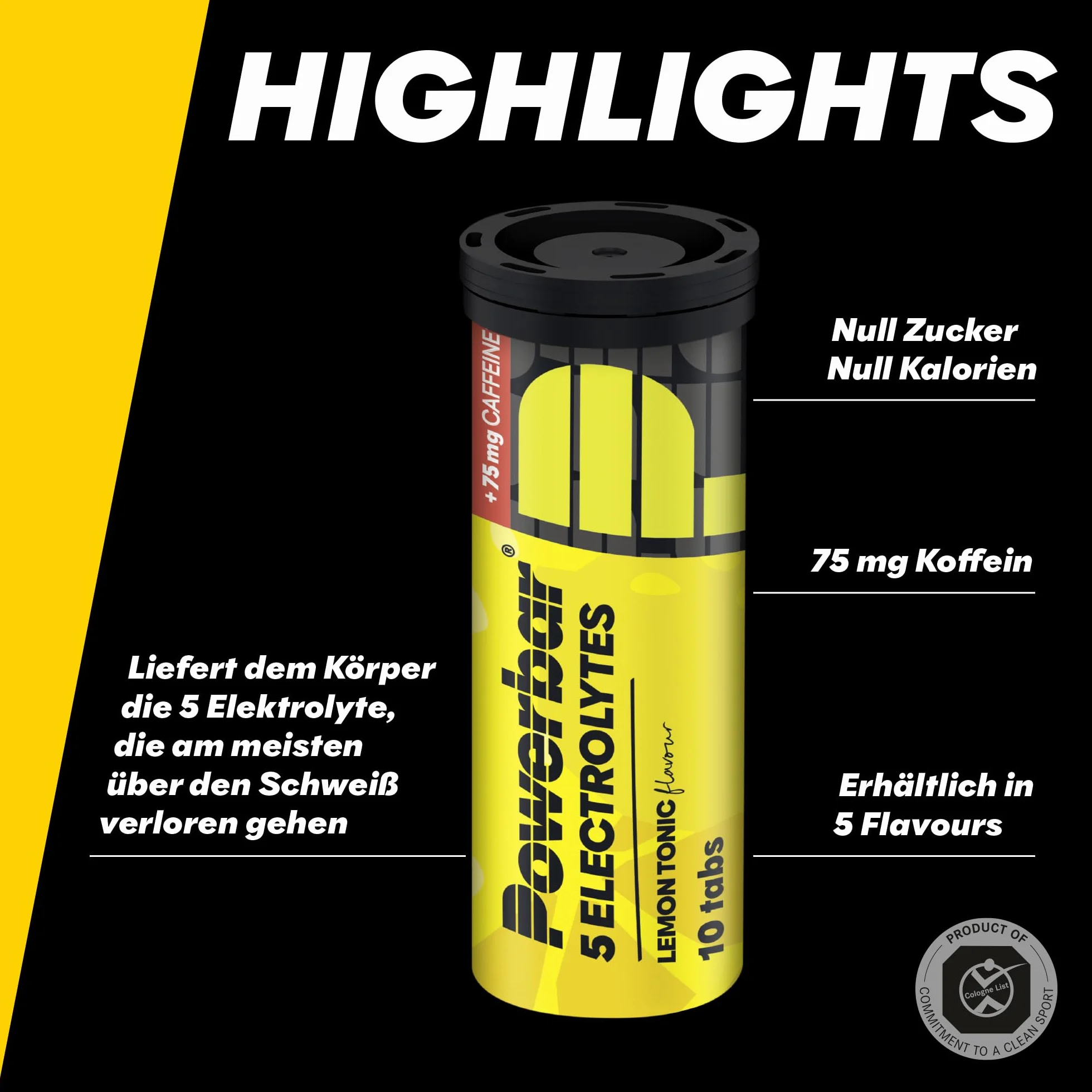 Powerbar Promo 5 tabletek musujących Electrolytes z elektrolitami sód magnez sport wytrzymałościowy wegetariańskie 10 tabletek na tubkę