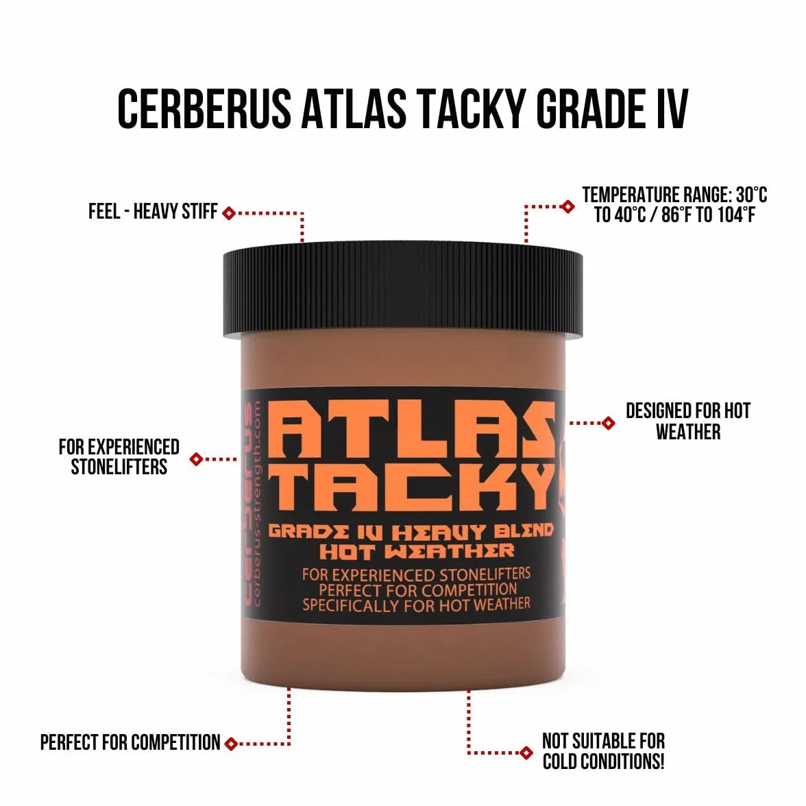 CERBERUS Strength Atlas Tacky Grade IV profesjonalna mieszanka (150 ml)