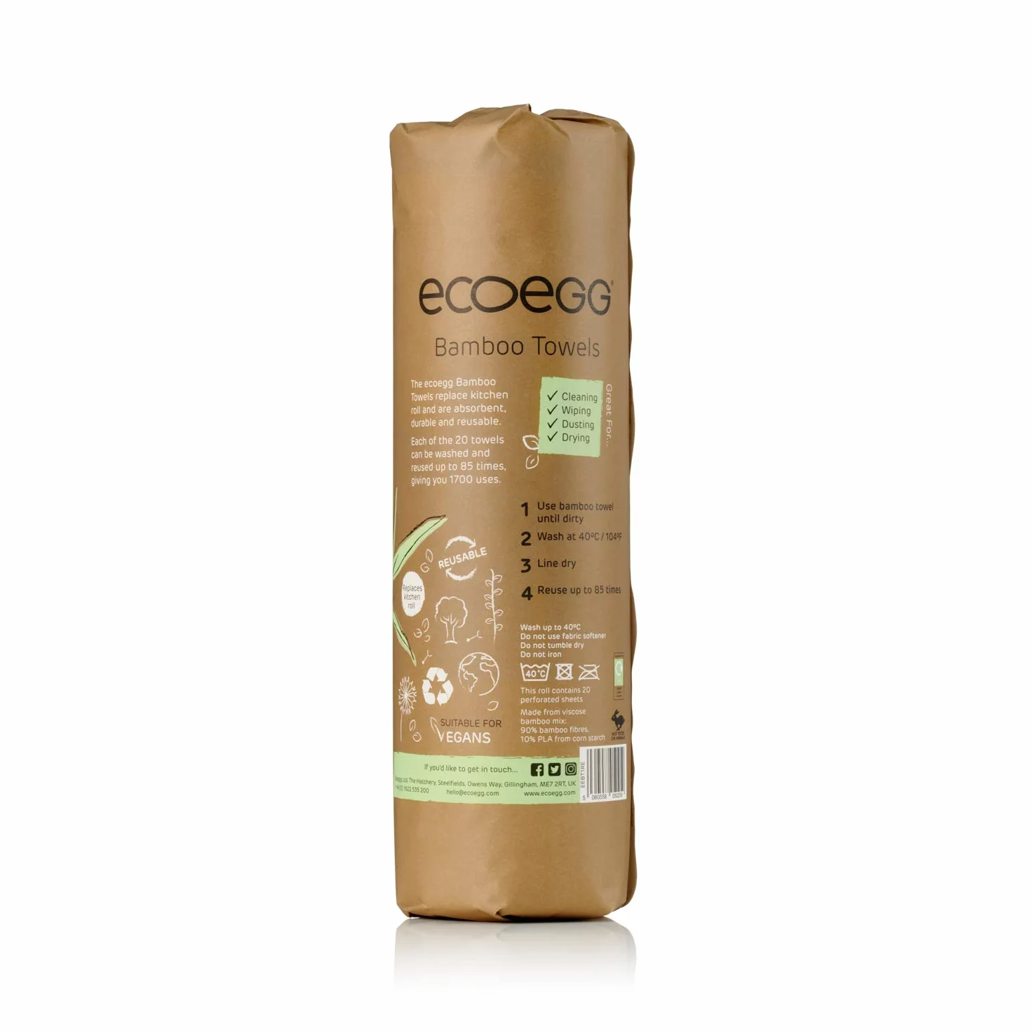 Ecoegg Bambusowe ręczniki kuchenne wielokrotnego użytku 20 sztuk super chłonne