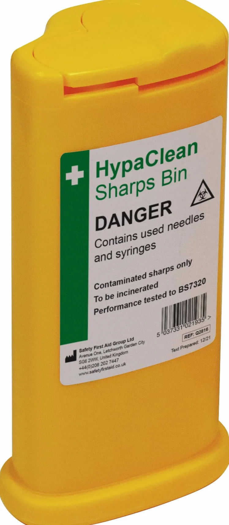 Safety First Aid HypaClean Sharps kosz na śmieci (0,25 litra)
